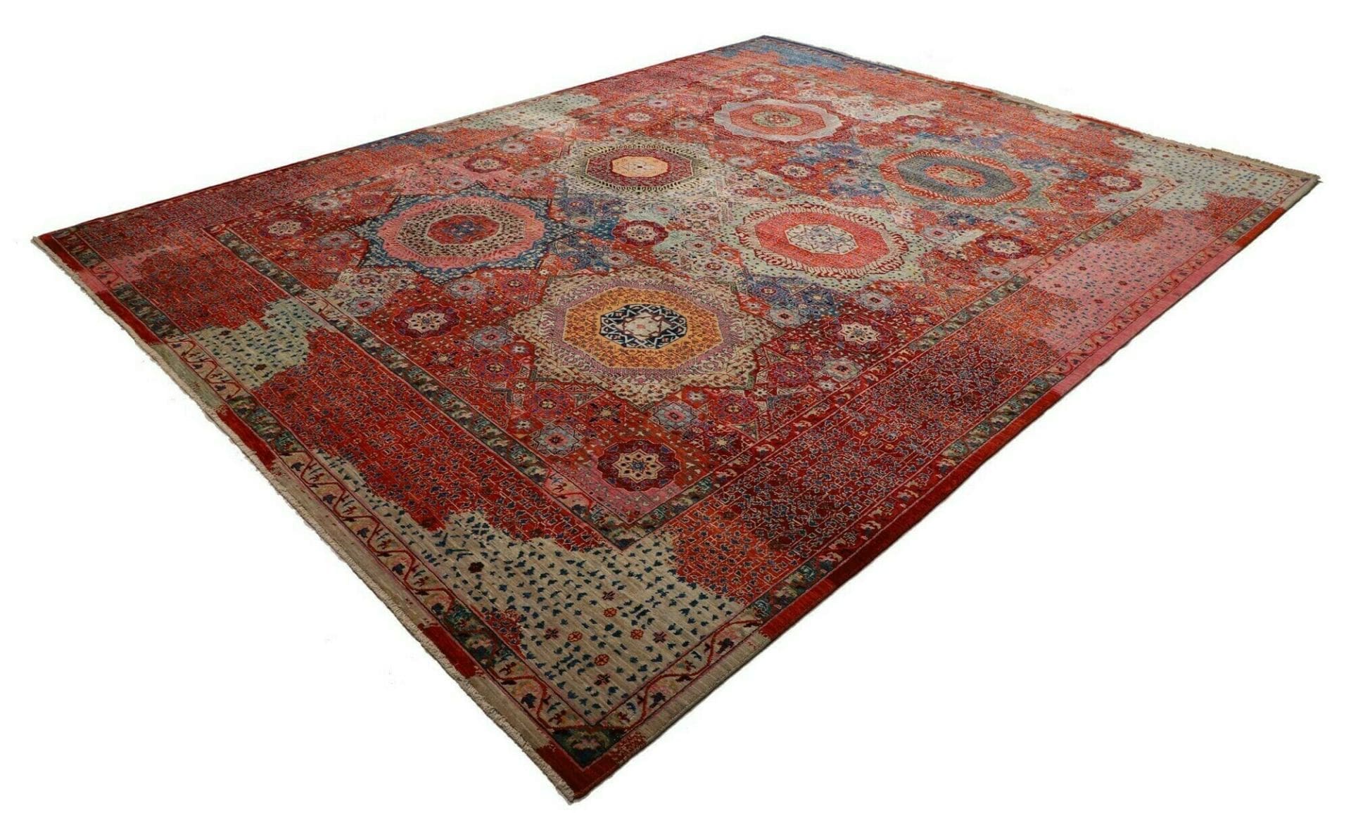 Mamluk Orientteppich 277 x 353 cm - Handgeknüpft, Seide, Wolle