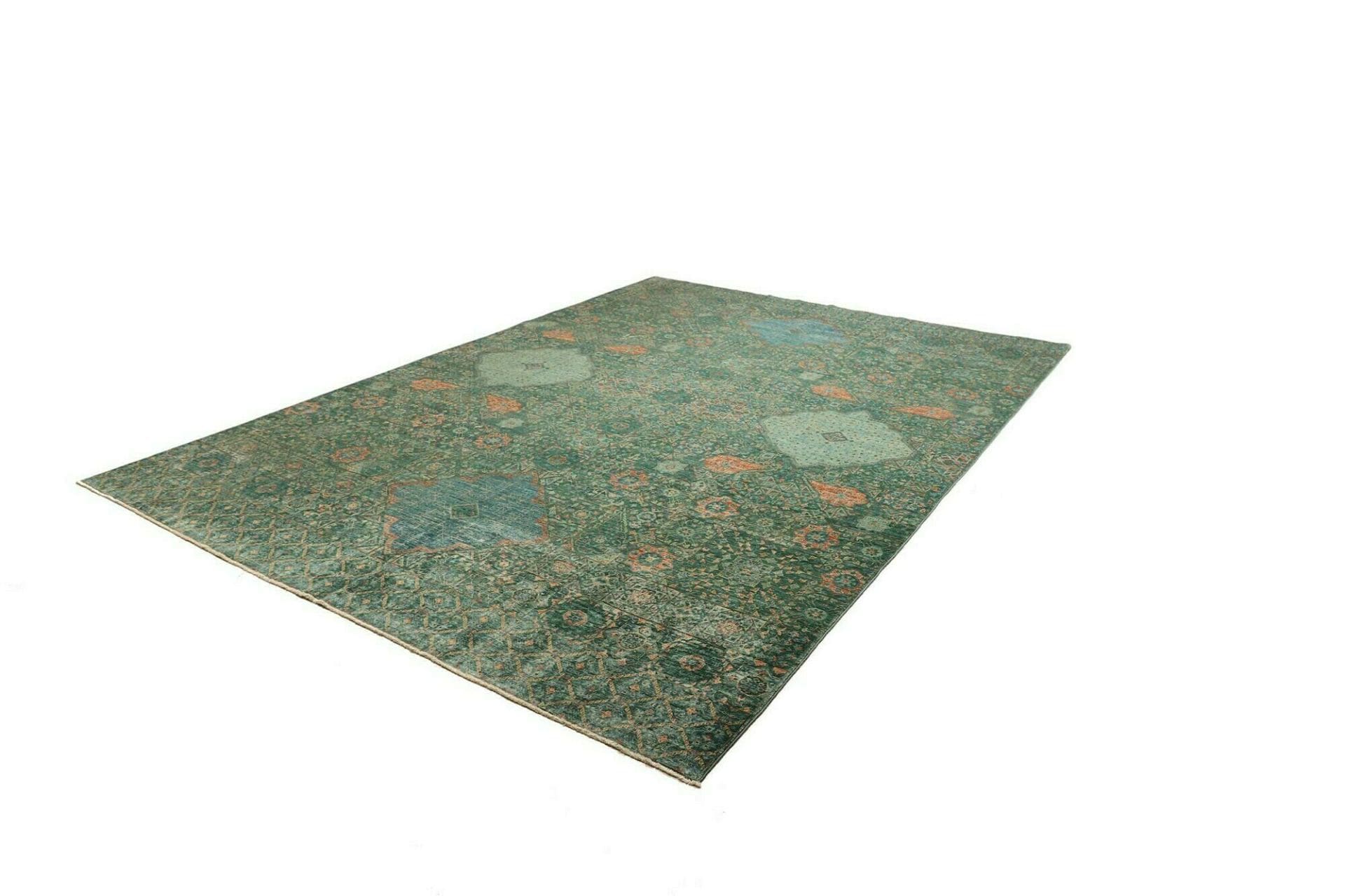 Mamluk Orientteppich 249 x 342 cm, Schurwolle, handgeknüpft