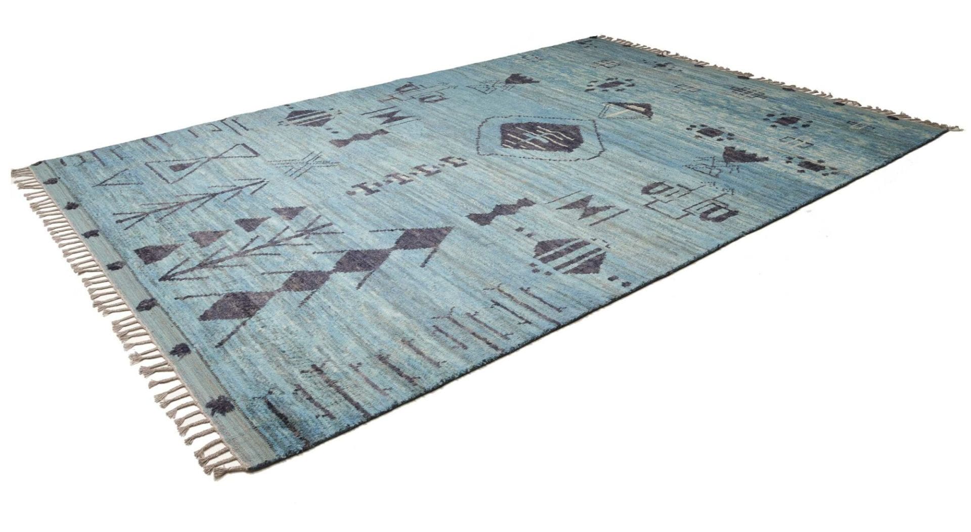 Berber Teppich 249 x 352 cm, hohe Knotendichte, handgeknüpft