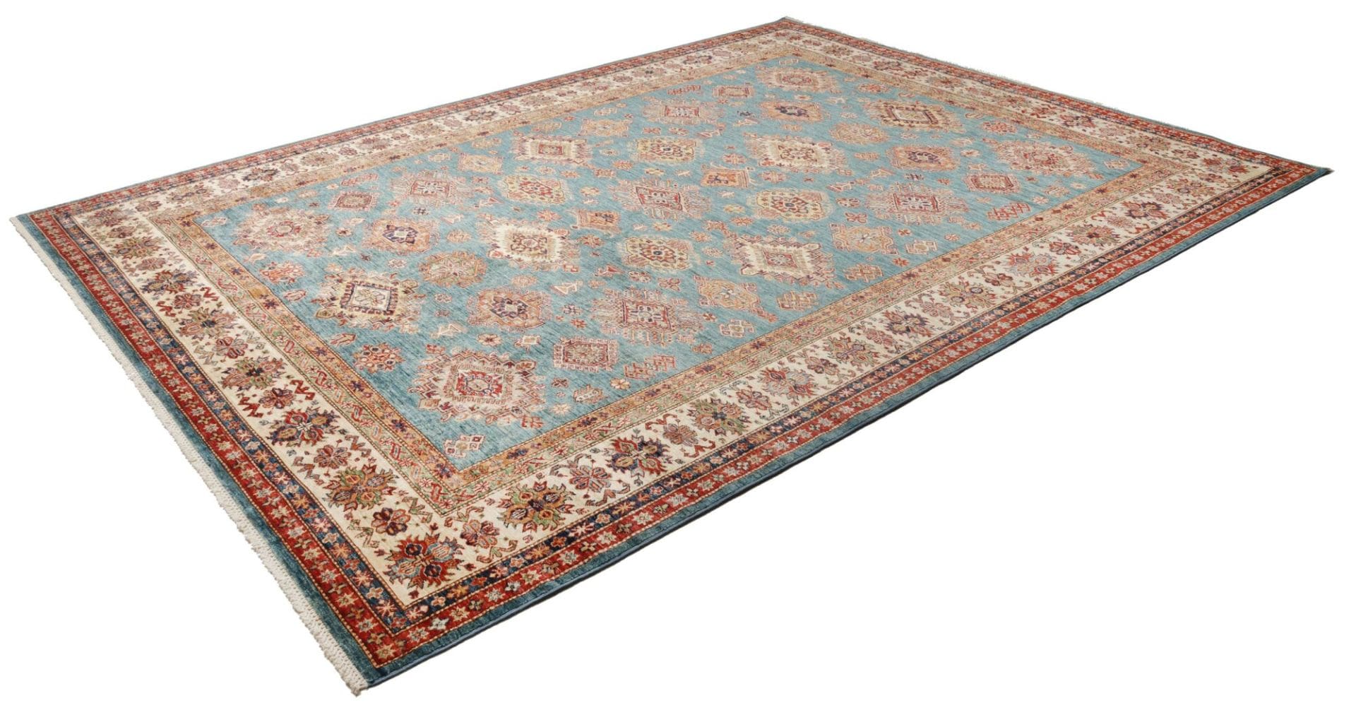 Kazak Orientteppich 268 x 355 cm - Handgeknüpft, geometrische Muster