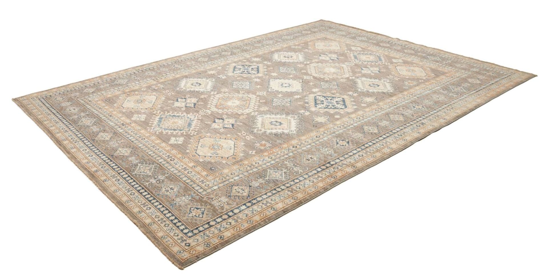 Kazak Teppich 249 x 332 cm, geometrische Muster, handgeknüpft