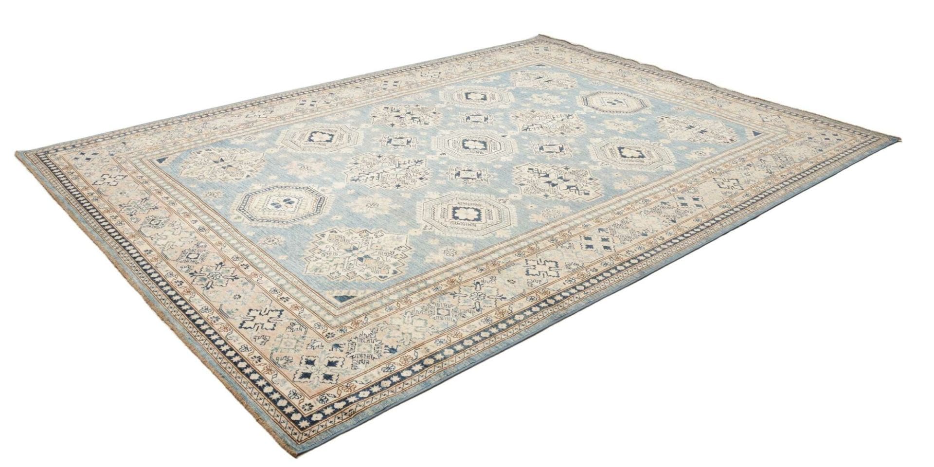 Kazak Teppich 252 x 340cm, geometrisches Muster, handgeknüpft