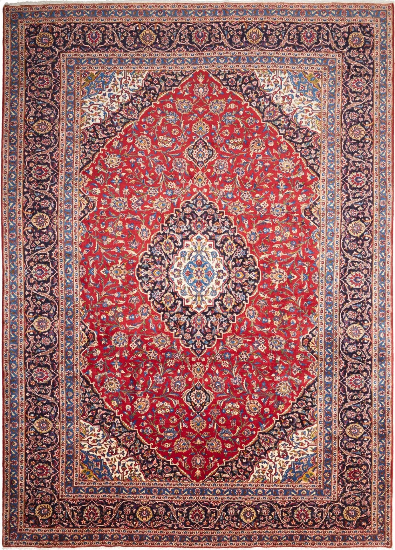 Kashan Teppich 249 x 347cm - Handgeknüpft, Perserteppich, Wolle