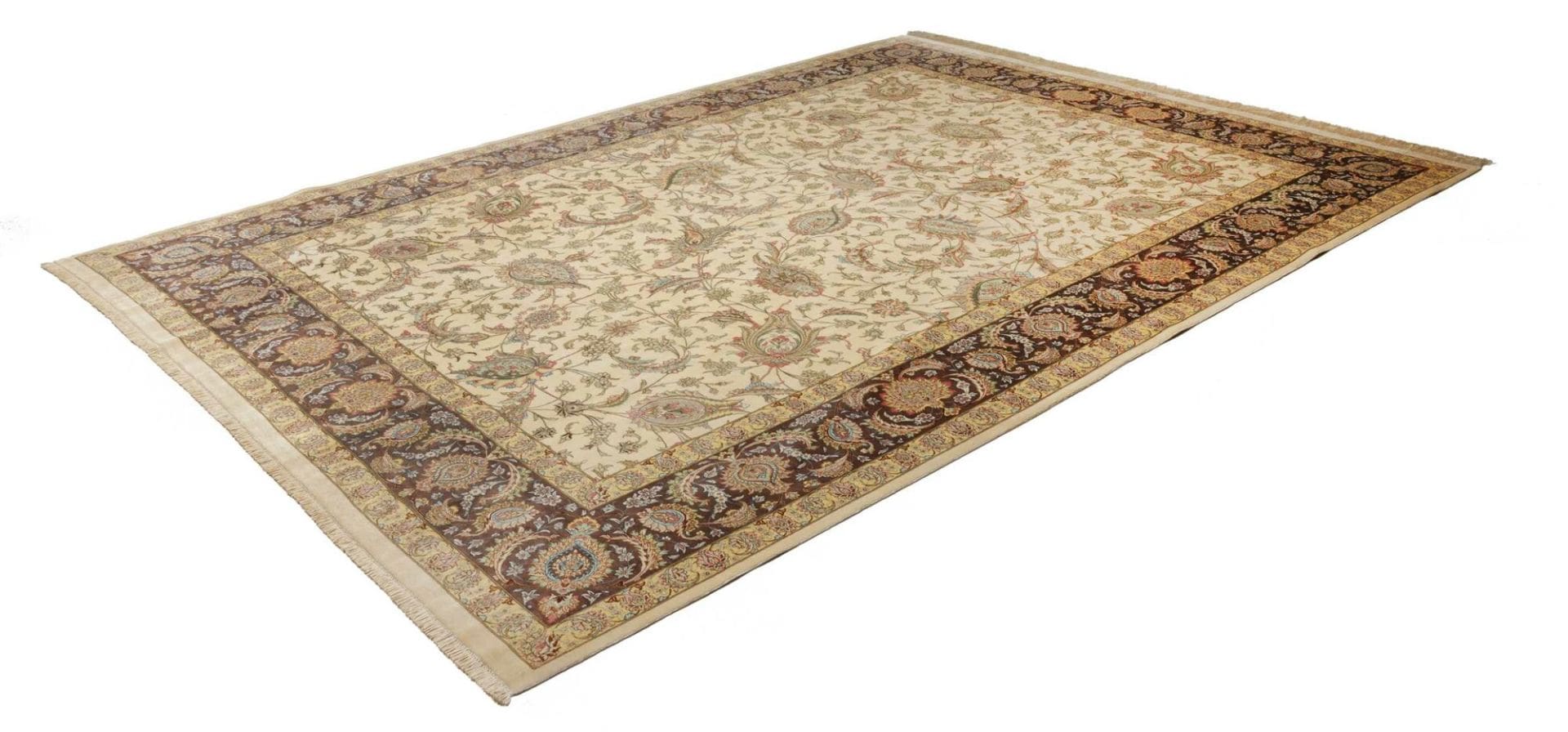 Ghom Teppich 251 x 342 cm, 900K Knoten/Qm, Seide, handgeknüpft H1