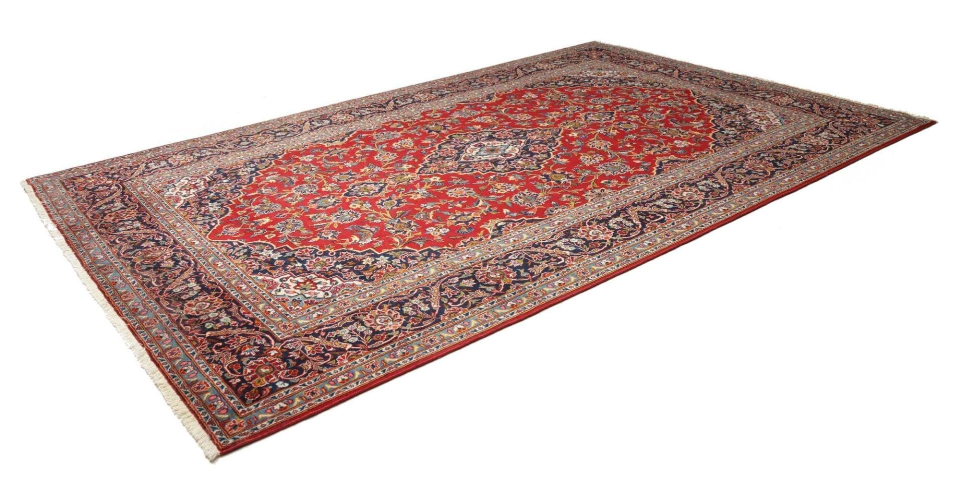 Kashan Teppich 248 x 372cm, Perser, Schurwolle, handgeknüpft