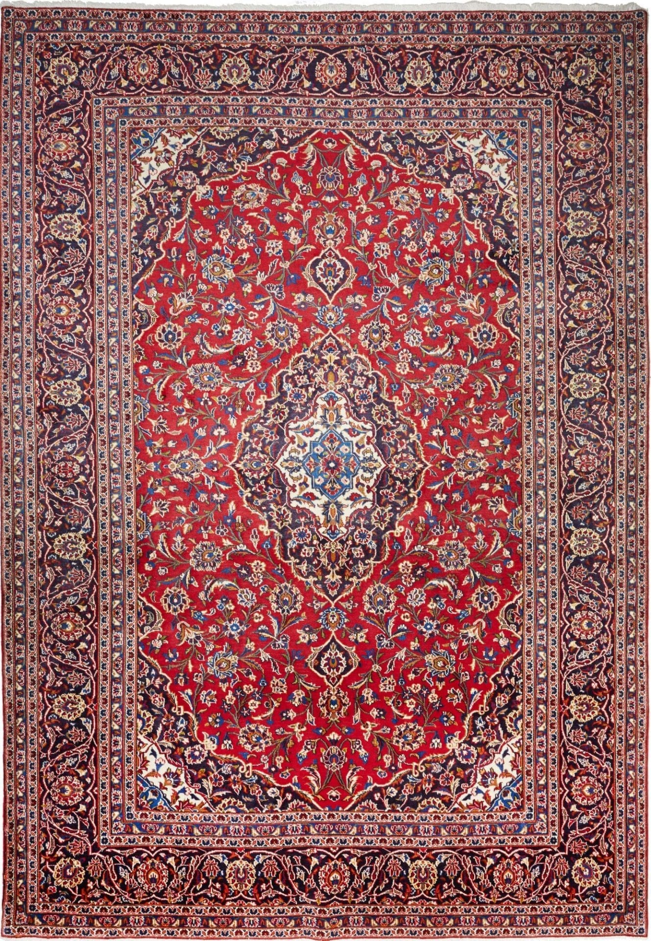 Kashan Teppich 246 x 348cm - Handgeknüpft, Schurwolle, Perserteppich