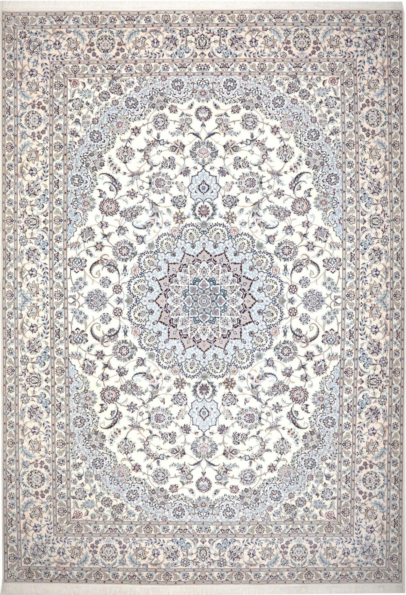 Orientteppich Nain 6La 259 x 369cm, florales Muster, handgeknüpft