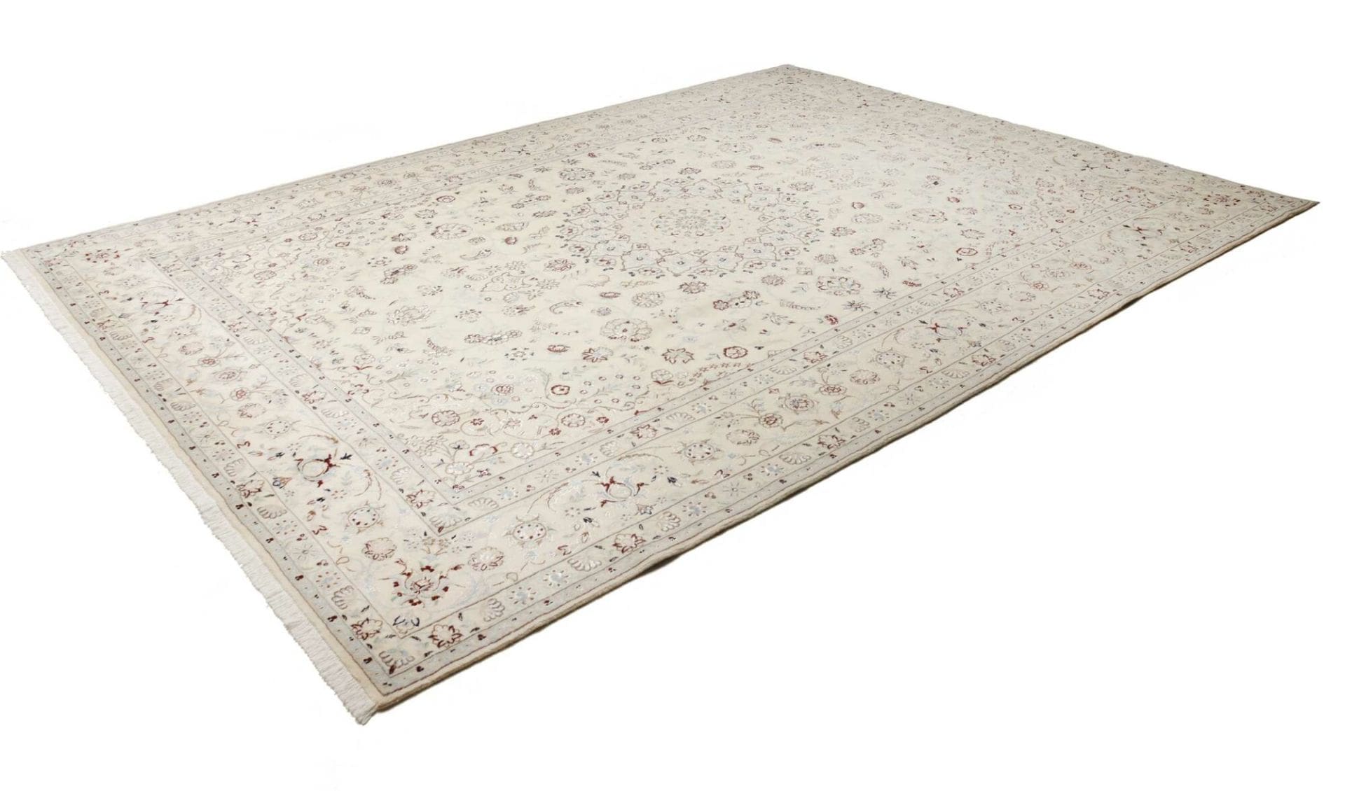 Nain Orientteppich 259 x 355cm, florales Design, handgeknüpft