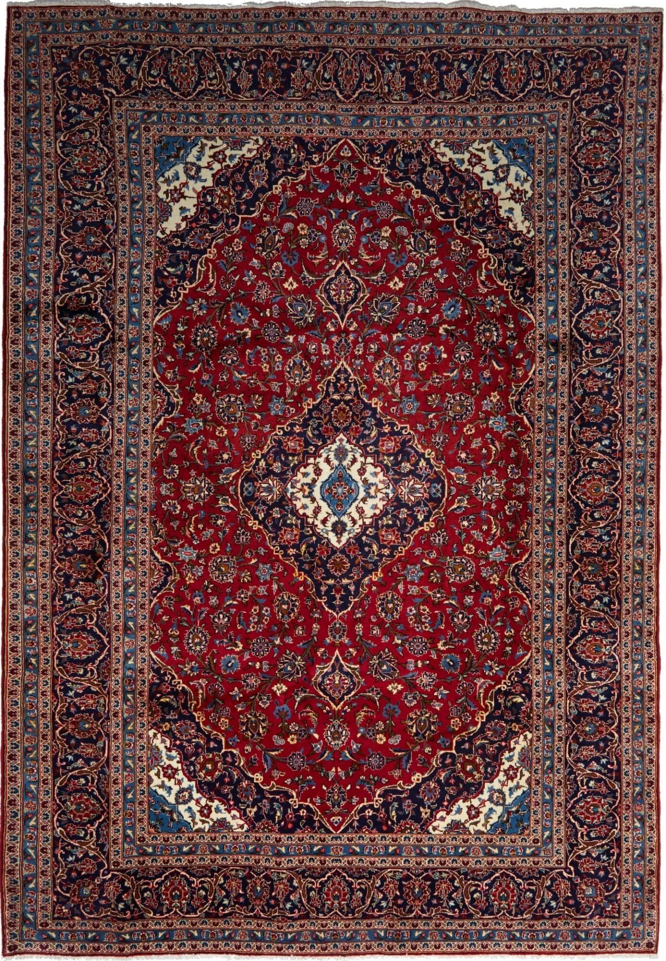 Kashan Teppich 250 x 355 cm, handgeknüpft, Schurwolle, Perserteppich