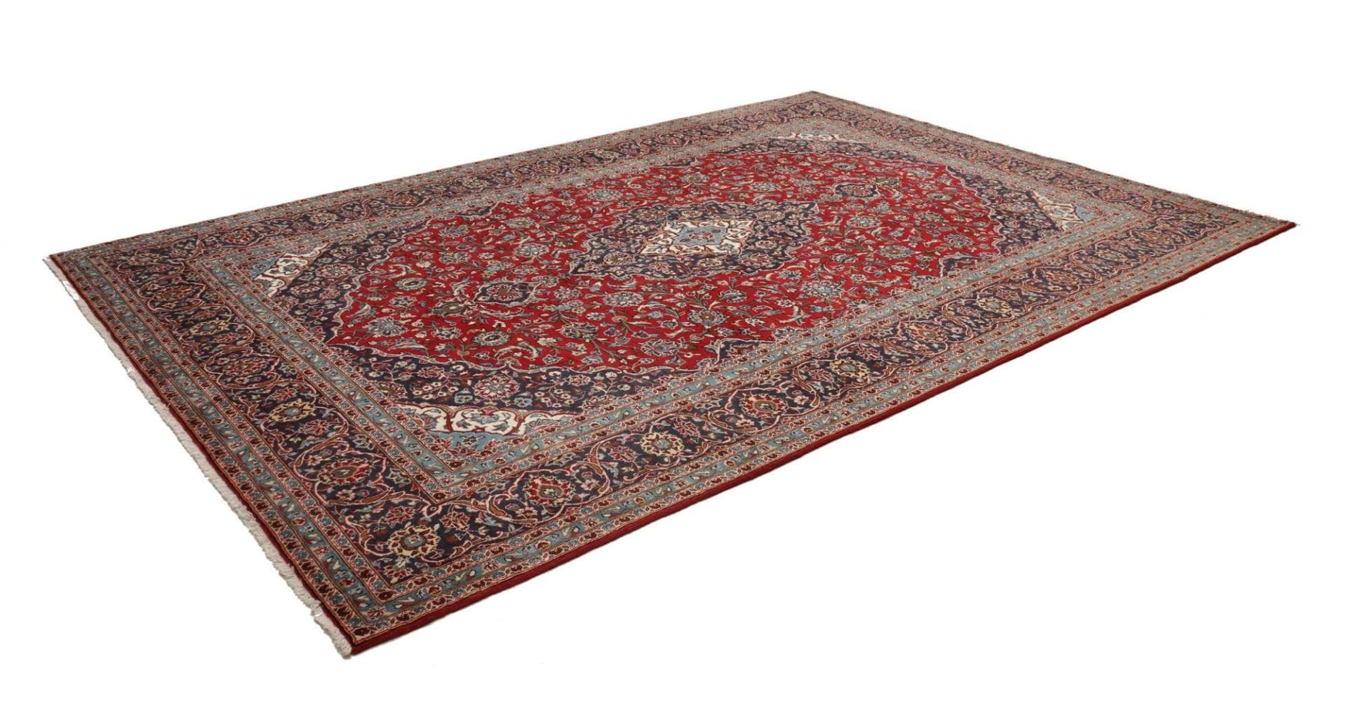 Kashan Teppich 253 x 334cm, handgeknüpft, Schurwolle, Perserteppich