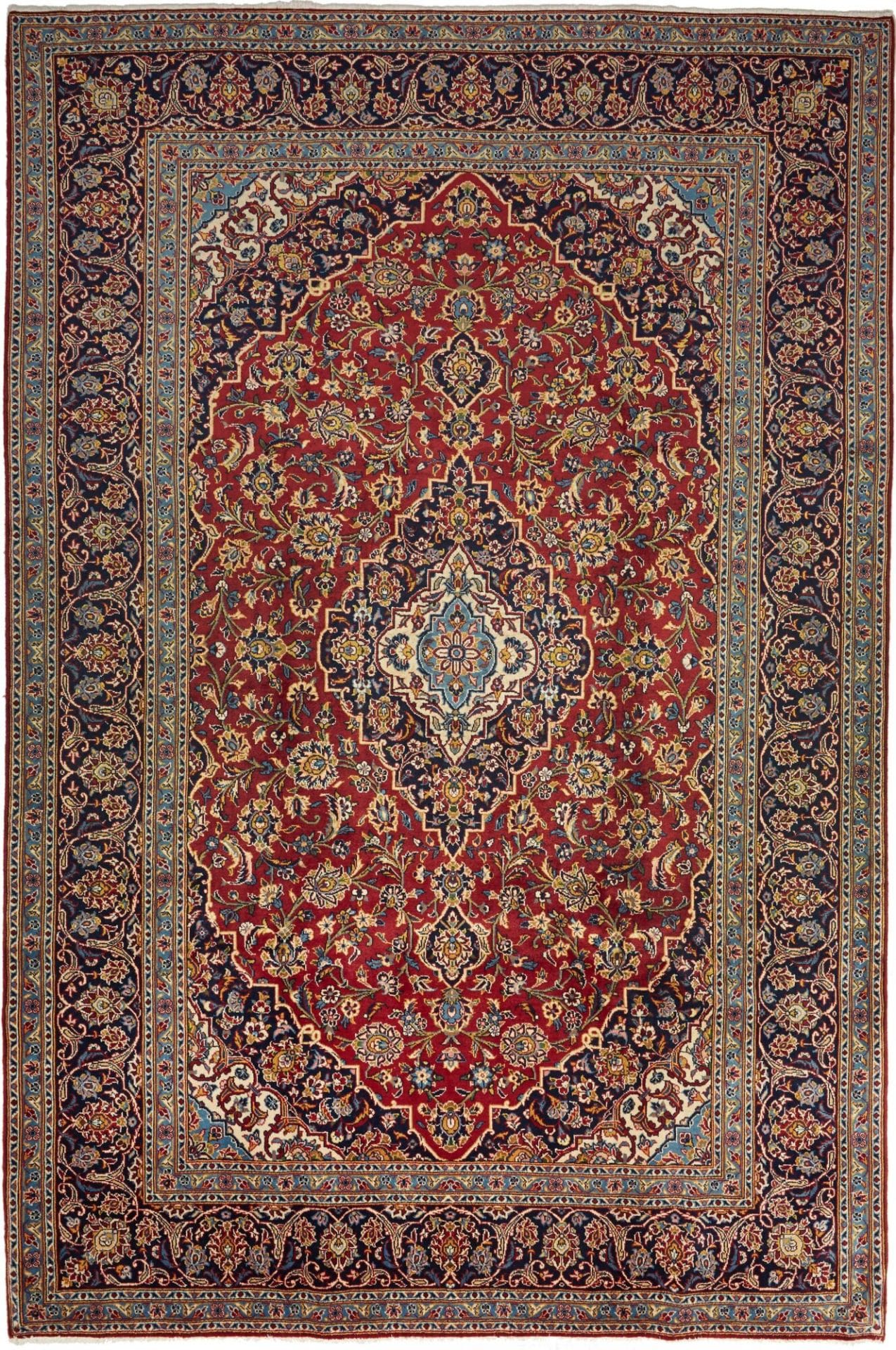 (Verkauft) Kashan Teppich 230 x 341 cm | Handgeknüpft | Perserteppich