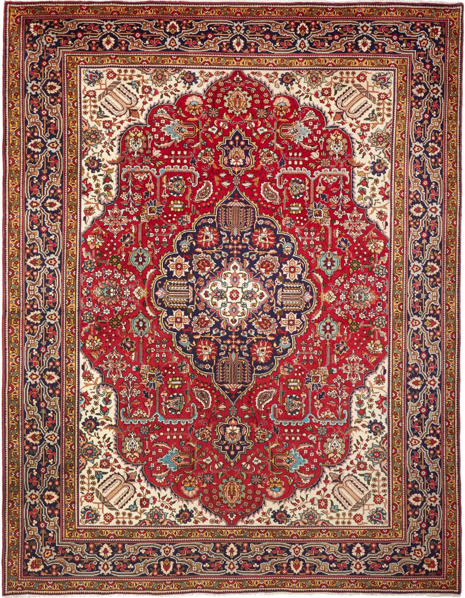 Täbriz Teppich 259 x 338cm, Schurwolle, handgeknüpft, Perserteppich