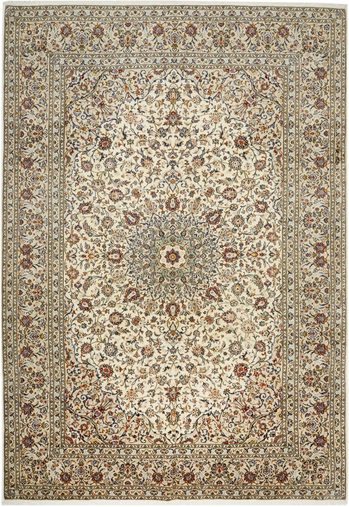 Kashan Teppich 243 x 350 cm aus Schurwolle, handgeknüpft, Perserteppich