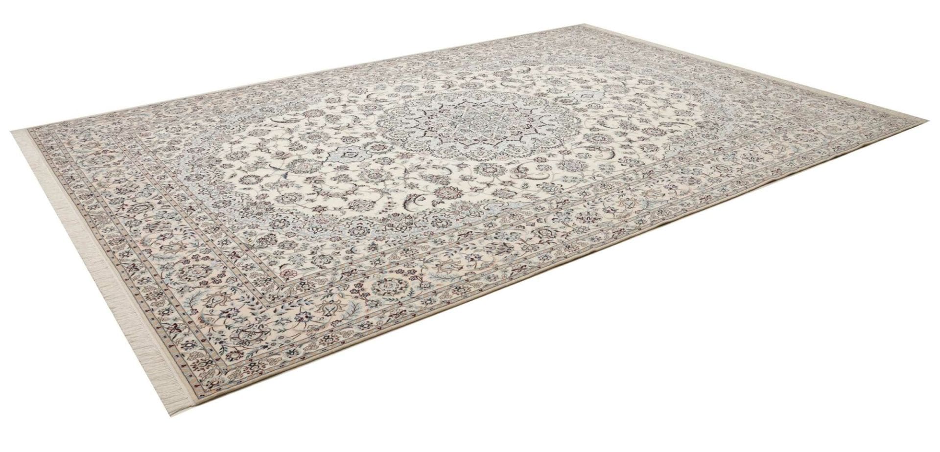 Orientteppich Nain 6La 259 x 369cm, florales Muster, handgeknüpft