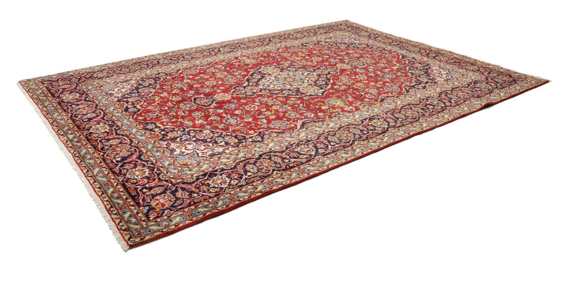Kashan Teppich 253 x 357 cm, handgeknüpft, Perserteppich, Wolle