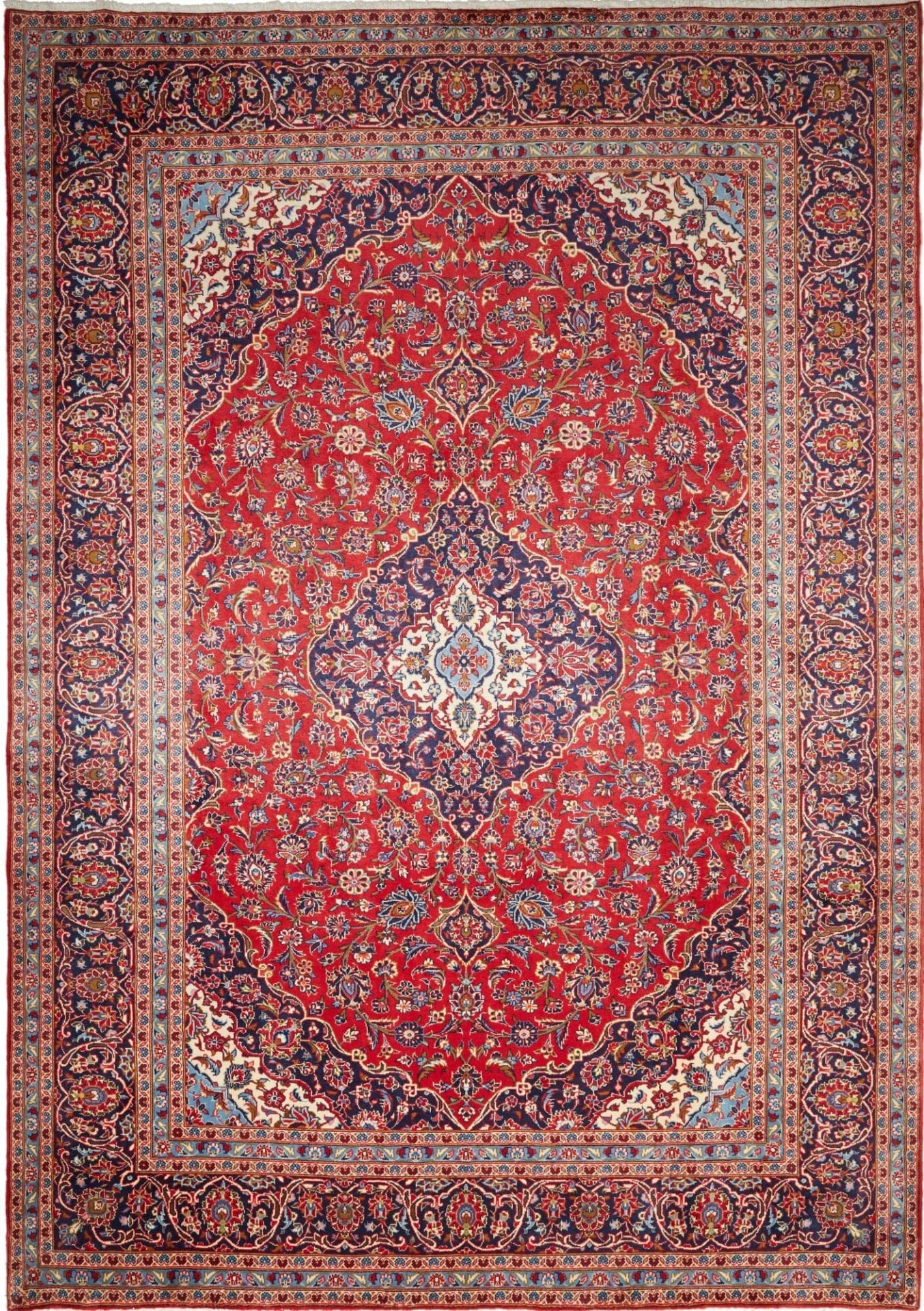 Kashan Teppich 245 x 343cm – Handgeknüpft, Perserteppich aus Wolle