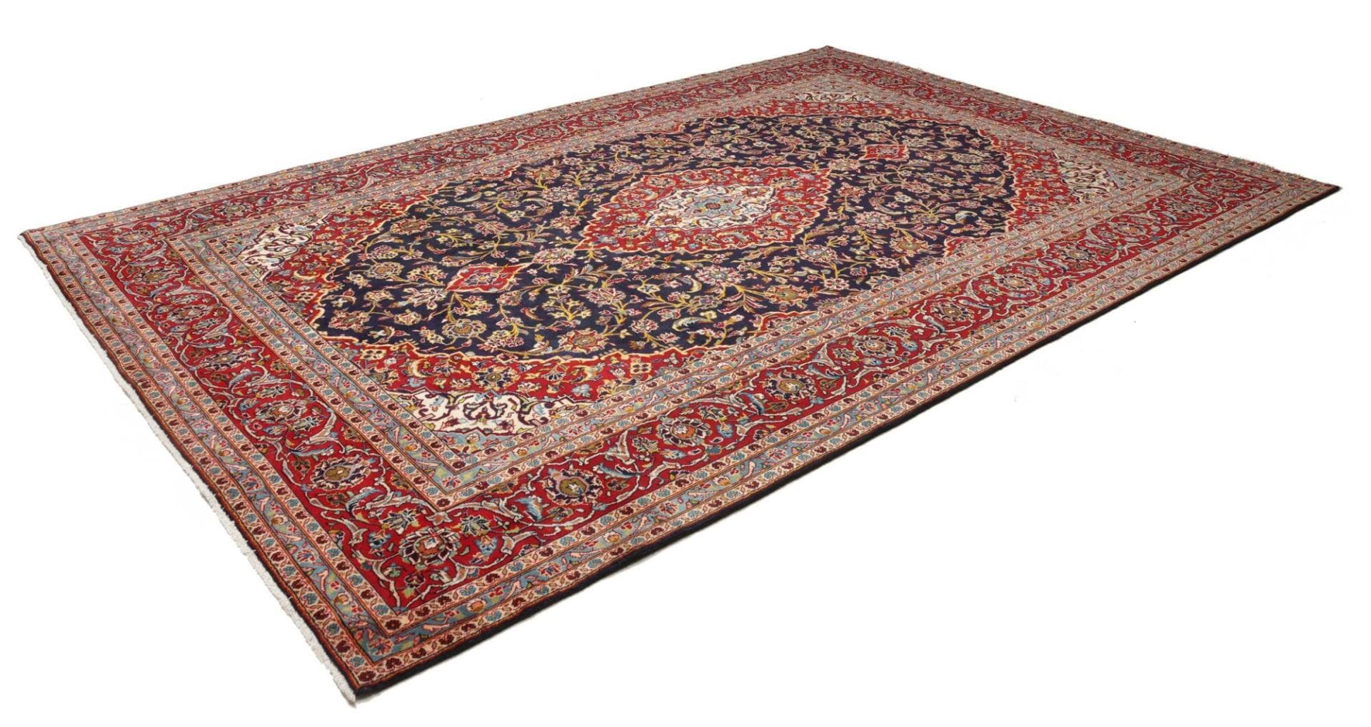 Persischer Kashan Teppich 251 x 362 cm, Schurwolle, handgeknüpft