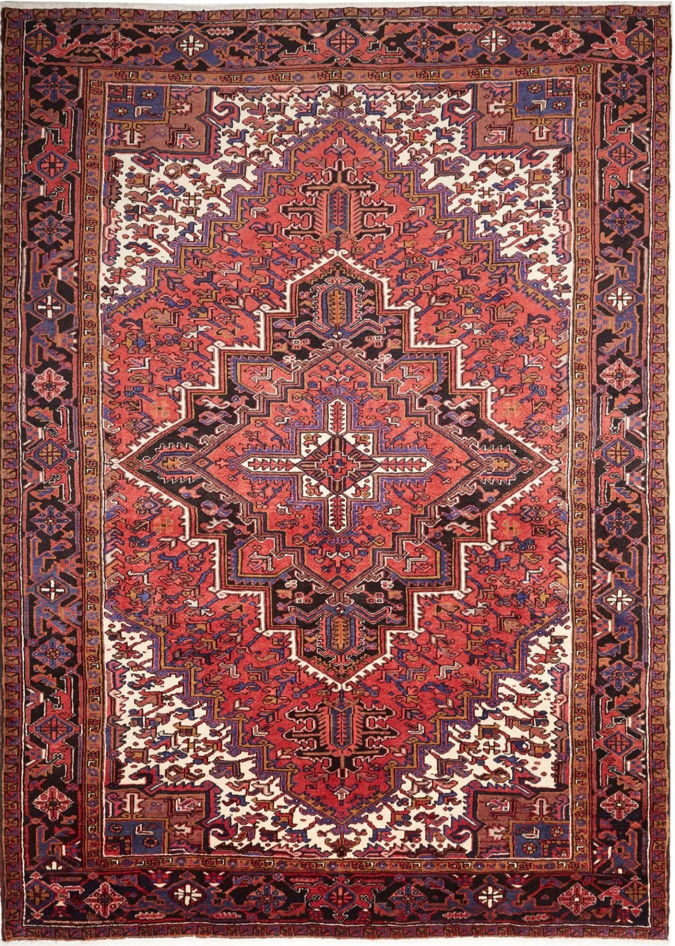 Heriz Teppich 243 x 333cm, rustikal, geometrisch, handgeknüpft