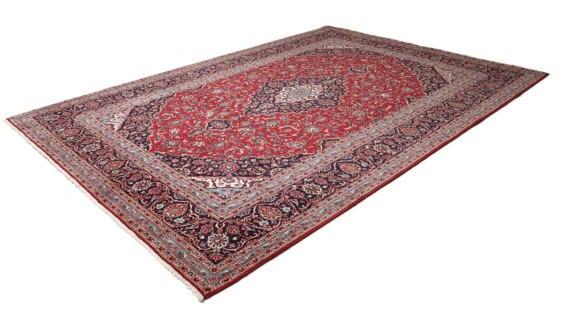 Kashan Teppich 250 x 354 cm, Handgeknüpft, Perserteppich, Schurwolle