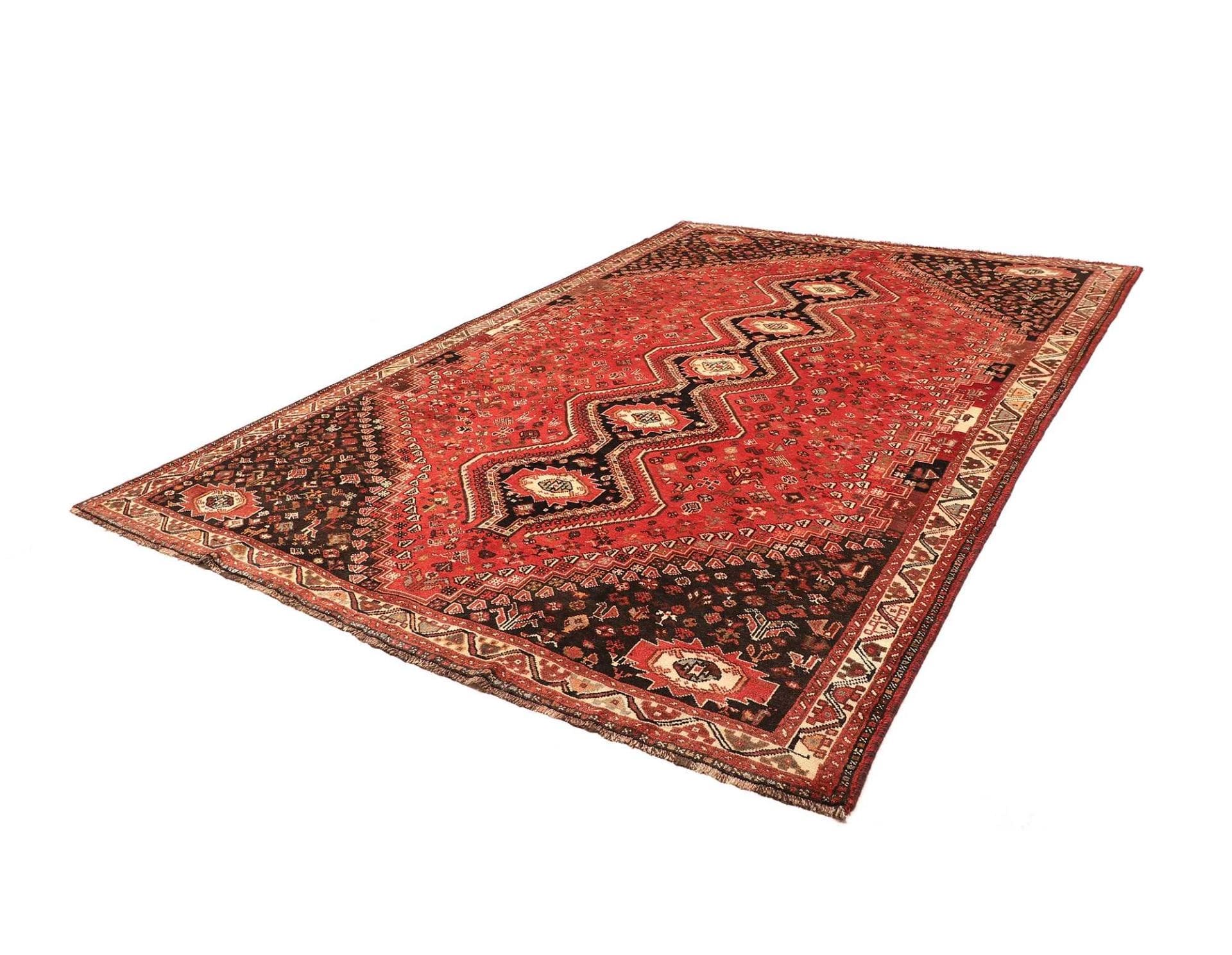 Shiraz Teppich 243 x 340cm - Handgeknüpft aus Wolle, Perserteppich