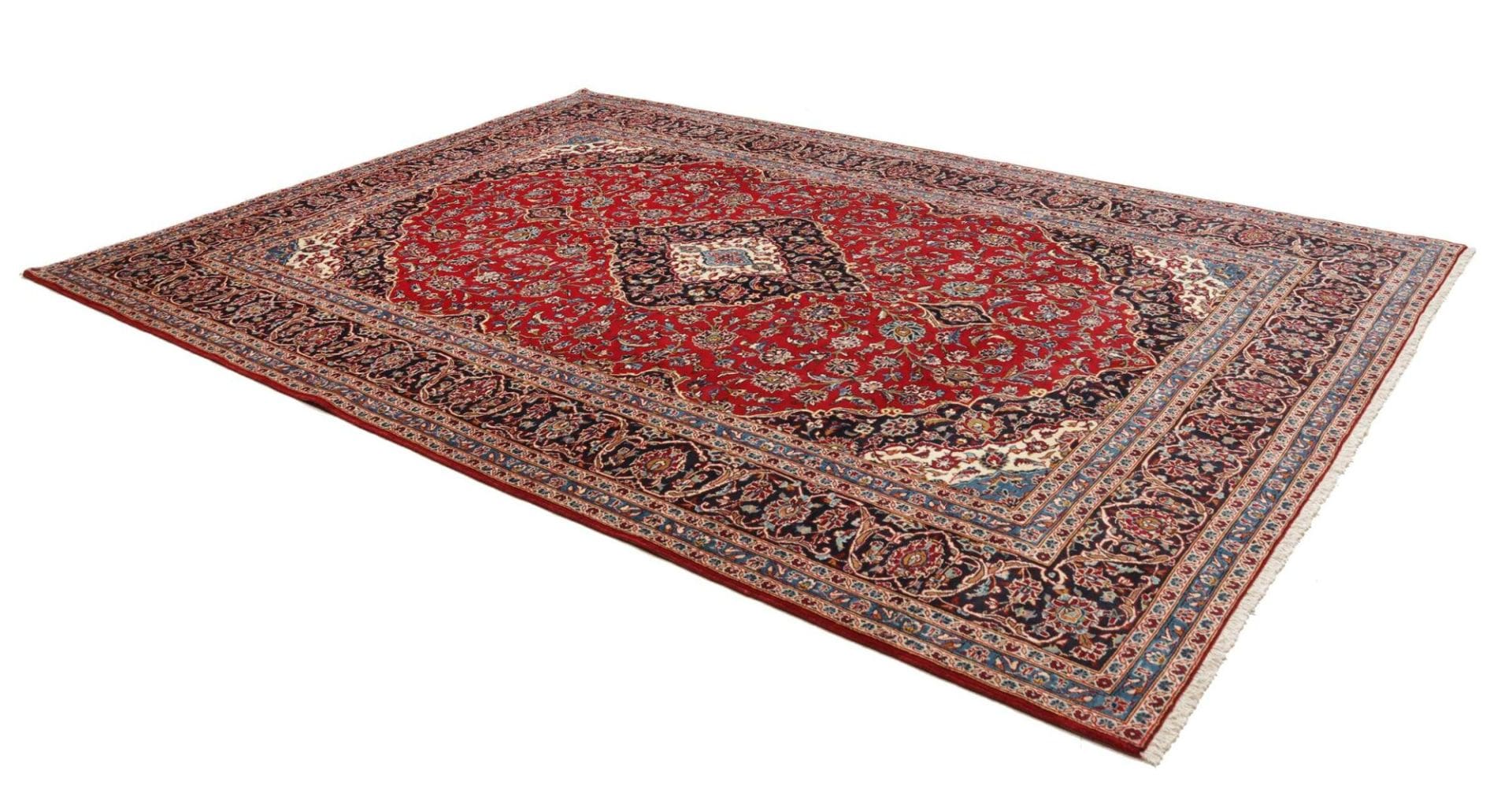 Kashan Teppich 250 x 354 cm, handgeknüpft, Schurwolle, Perserteppich