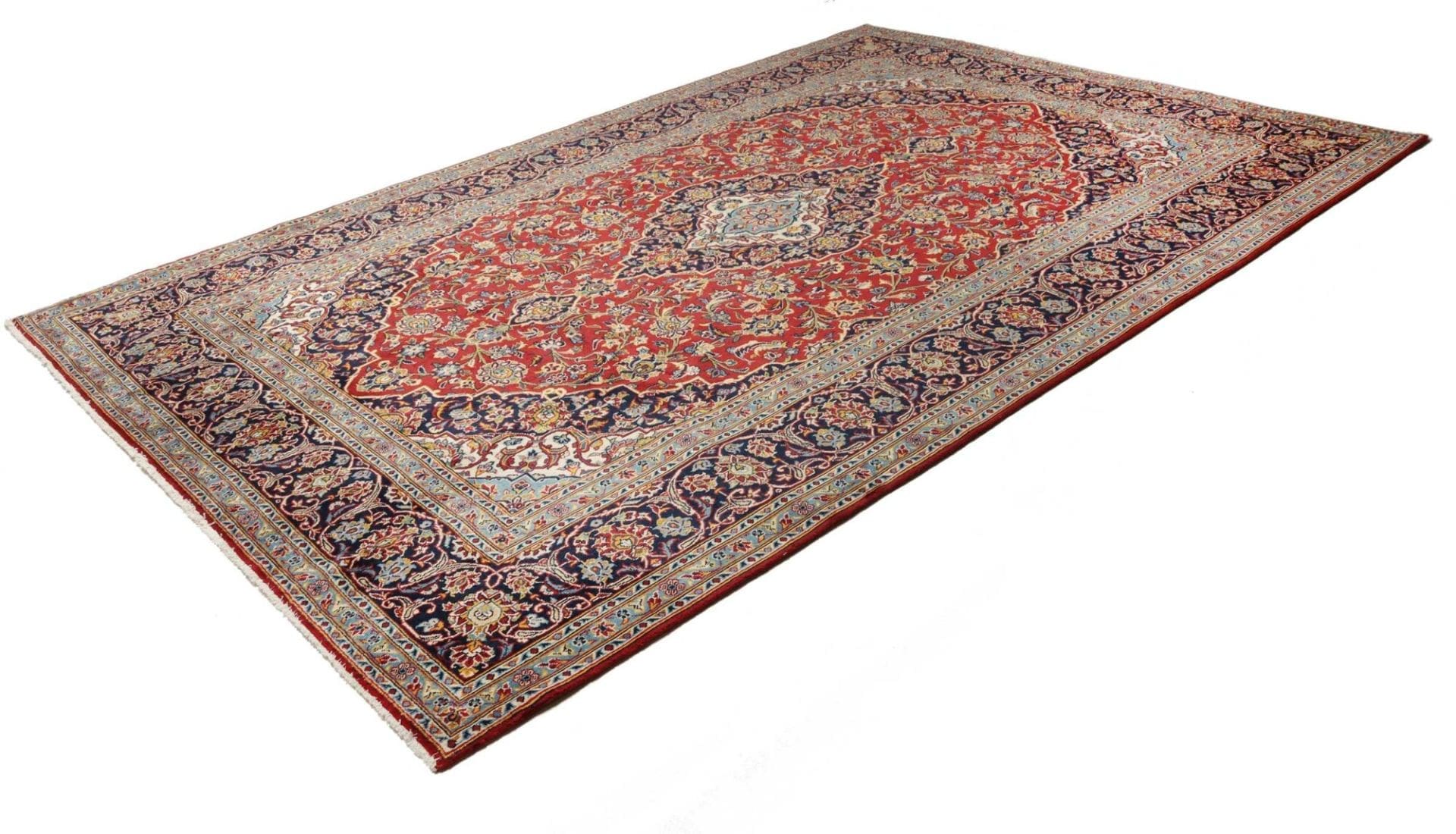(Verkauft) Kashan Teppich 230 x 341 cm | Handgeknüpft | Perserteppich