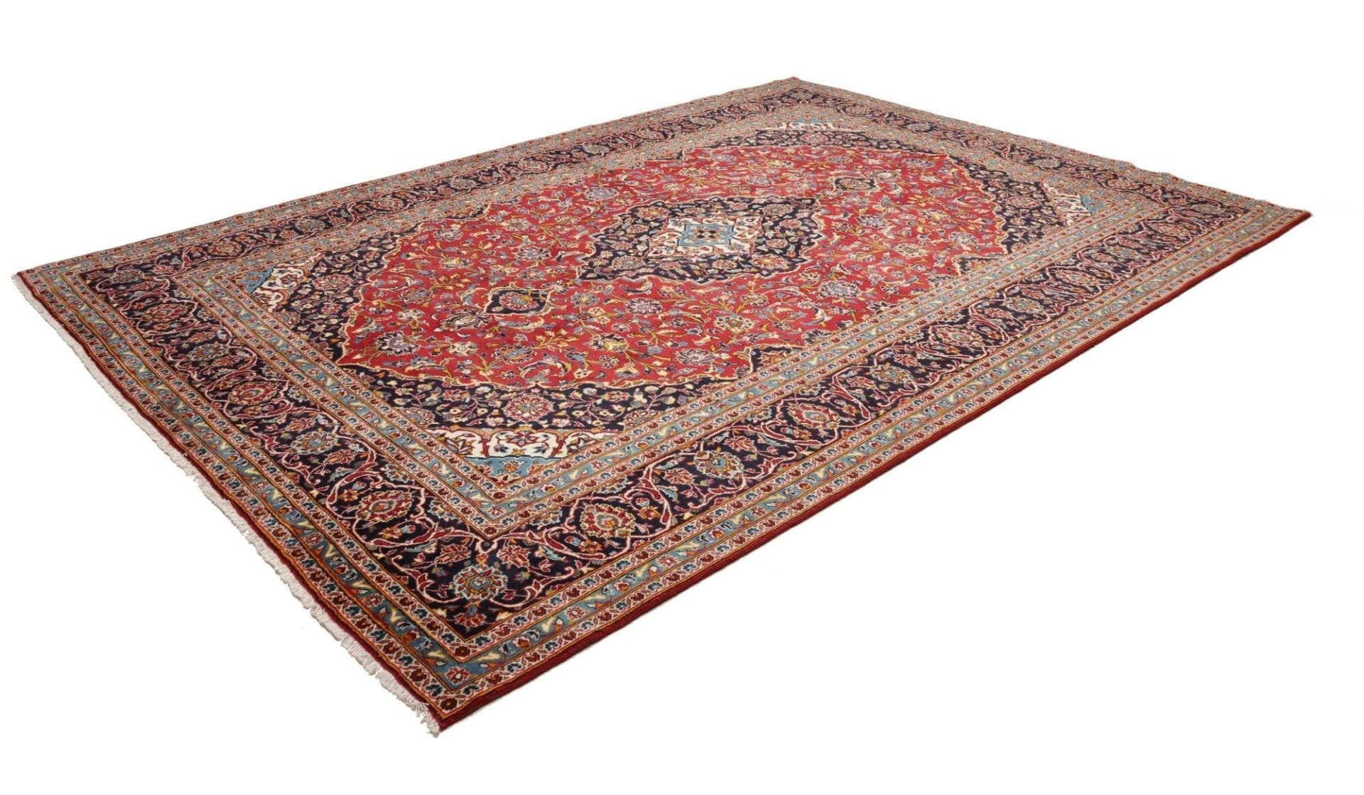 Kashan Teppich 253 x 357cm – Handgeknüpft, Perserteppich, Wolle