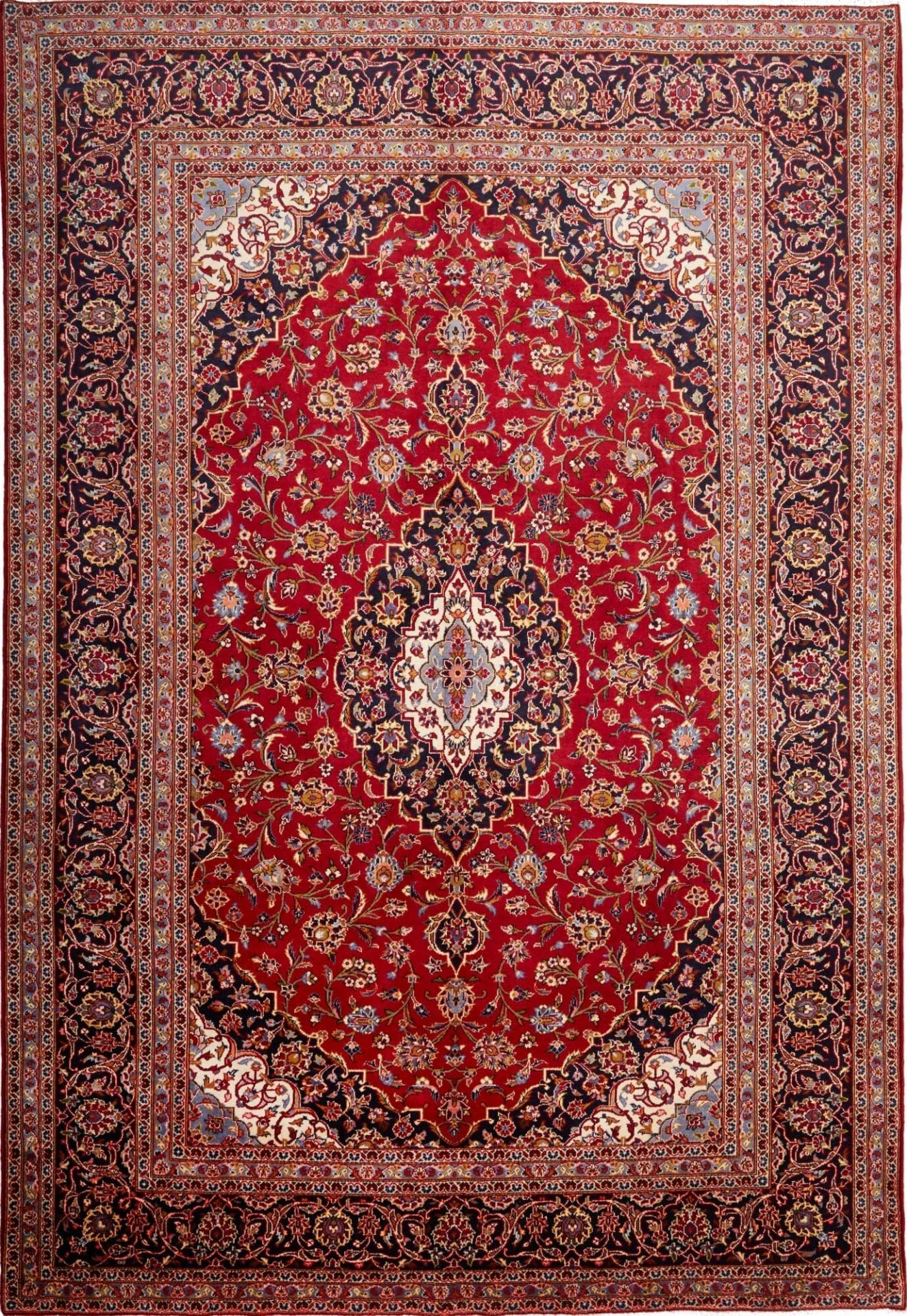 Kashan Teppich 248 x 355cm - Handgeknüpft aus Schurwolle, Perserteppich