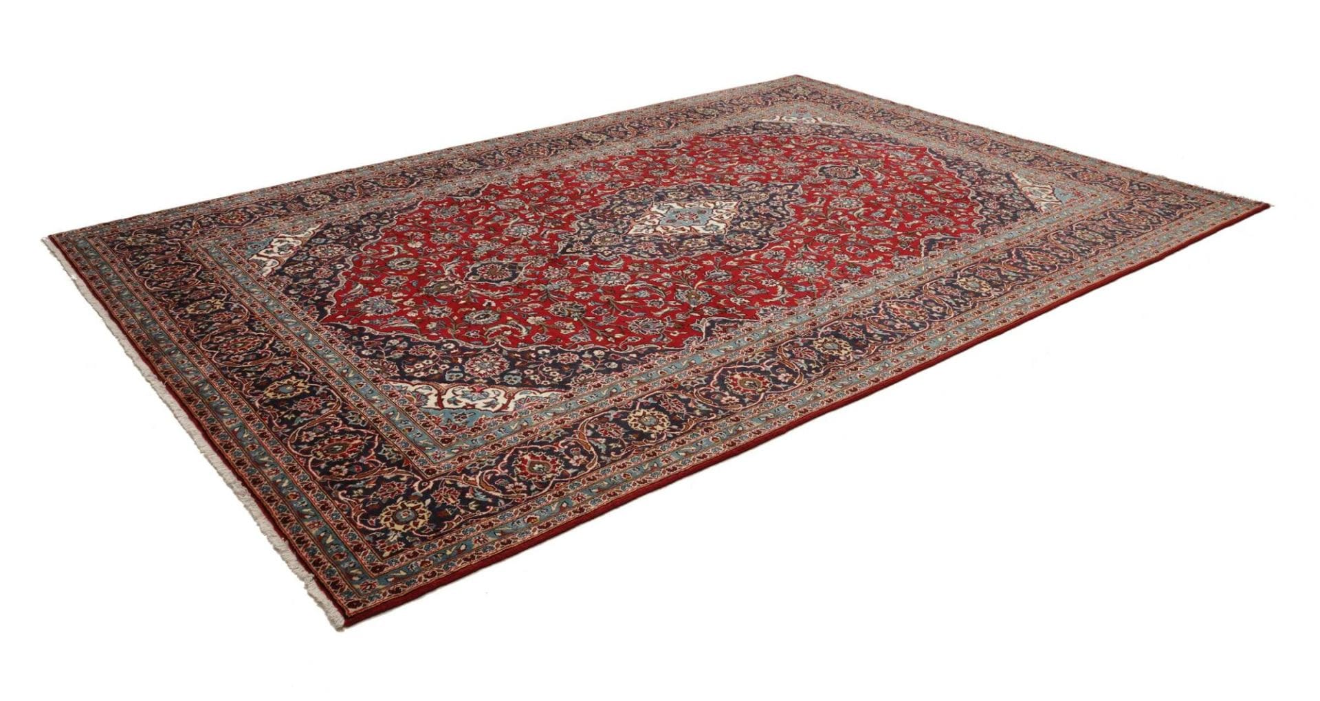 Kashan Teppich 255 x 344 cm, Schurwolle, Handgeknüpft, Perserteppich