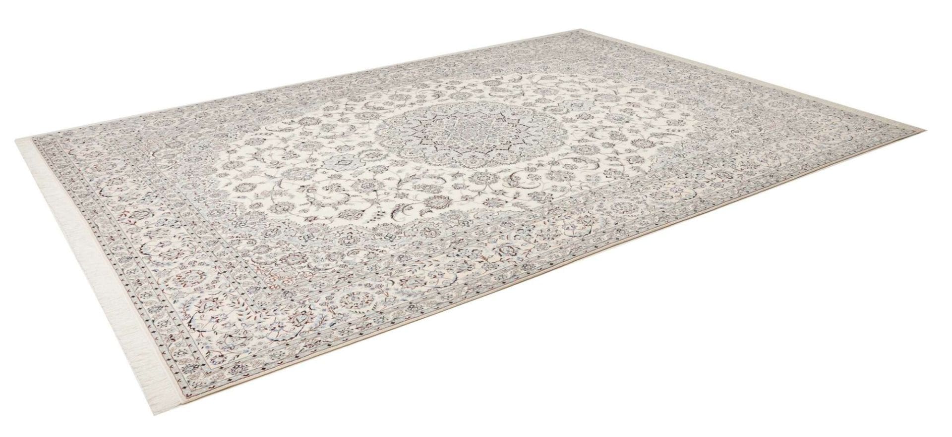 Nain Teppich 255 x 356cm, florales Muster, handgeknüpft, Perserteppich