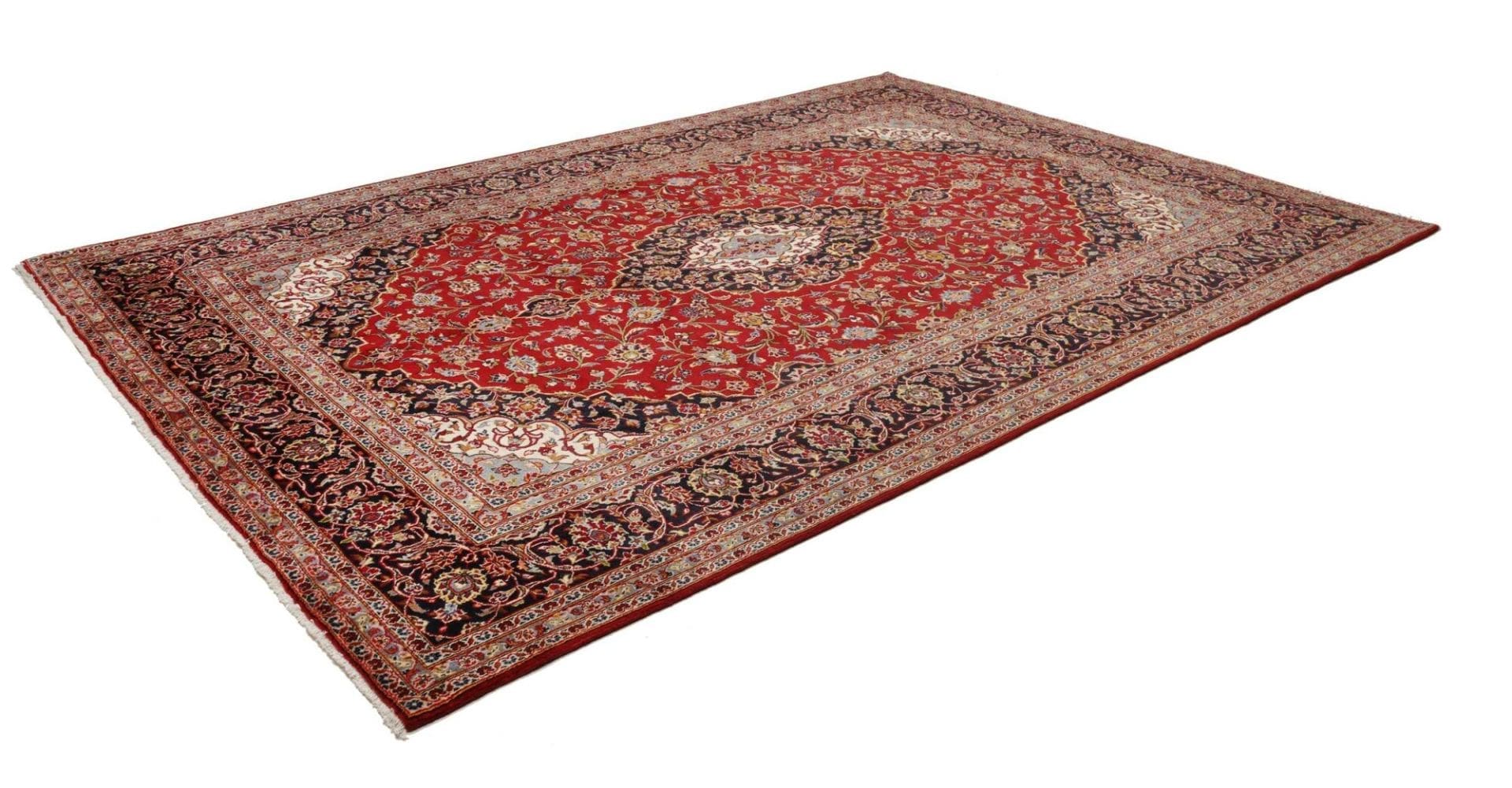 Kashan Teppich 248 x 355cm - Handgeknüpft aus Schurwolle, Perserteppich