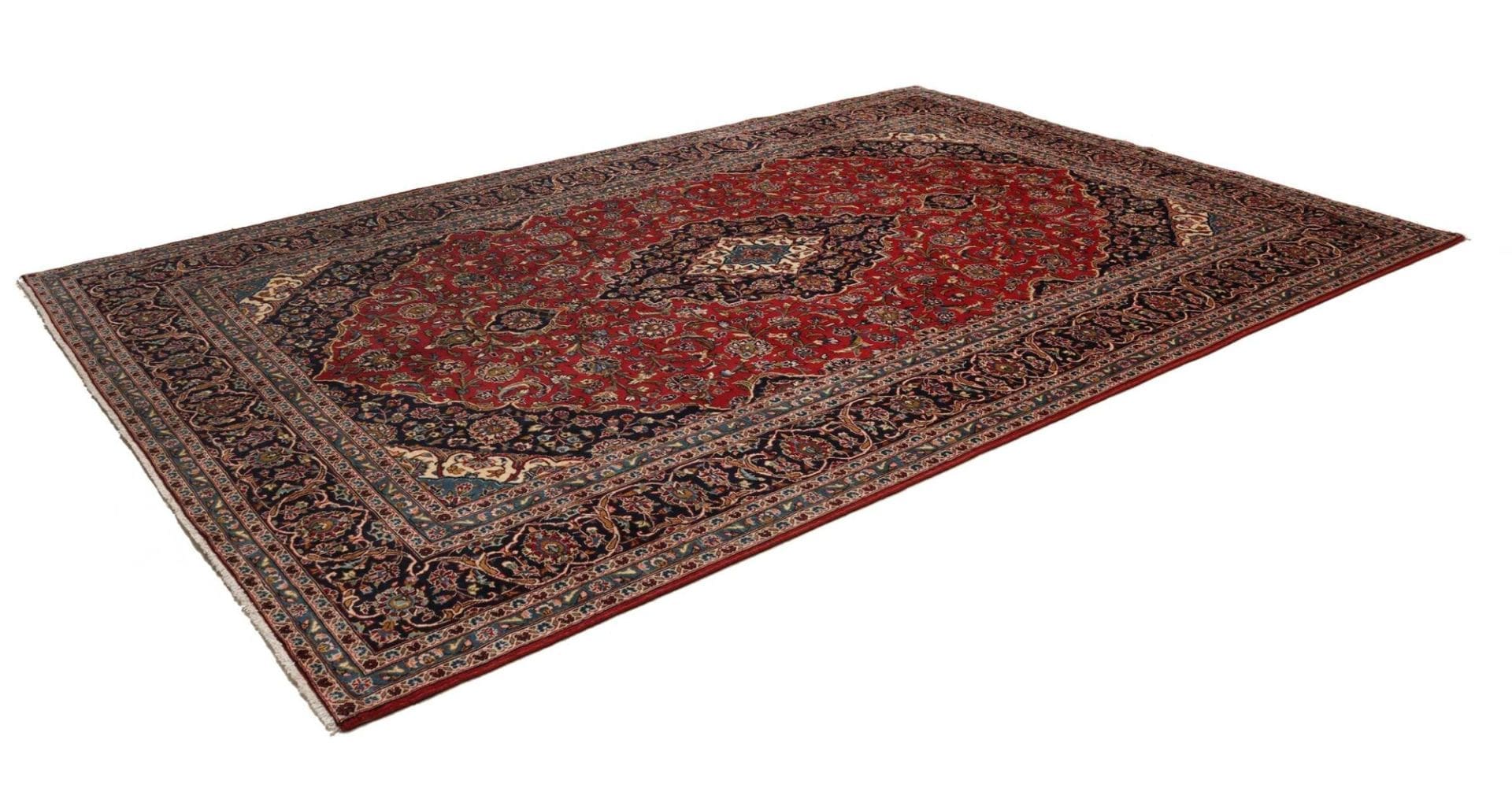 Kashan Teppich 247 x 360 cm - Handgeknüpft, Perserteppich