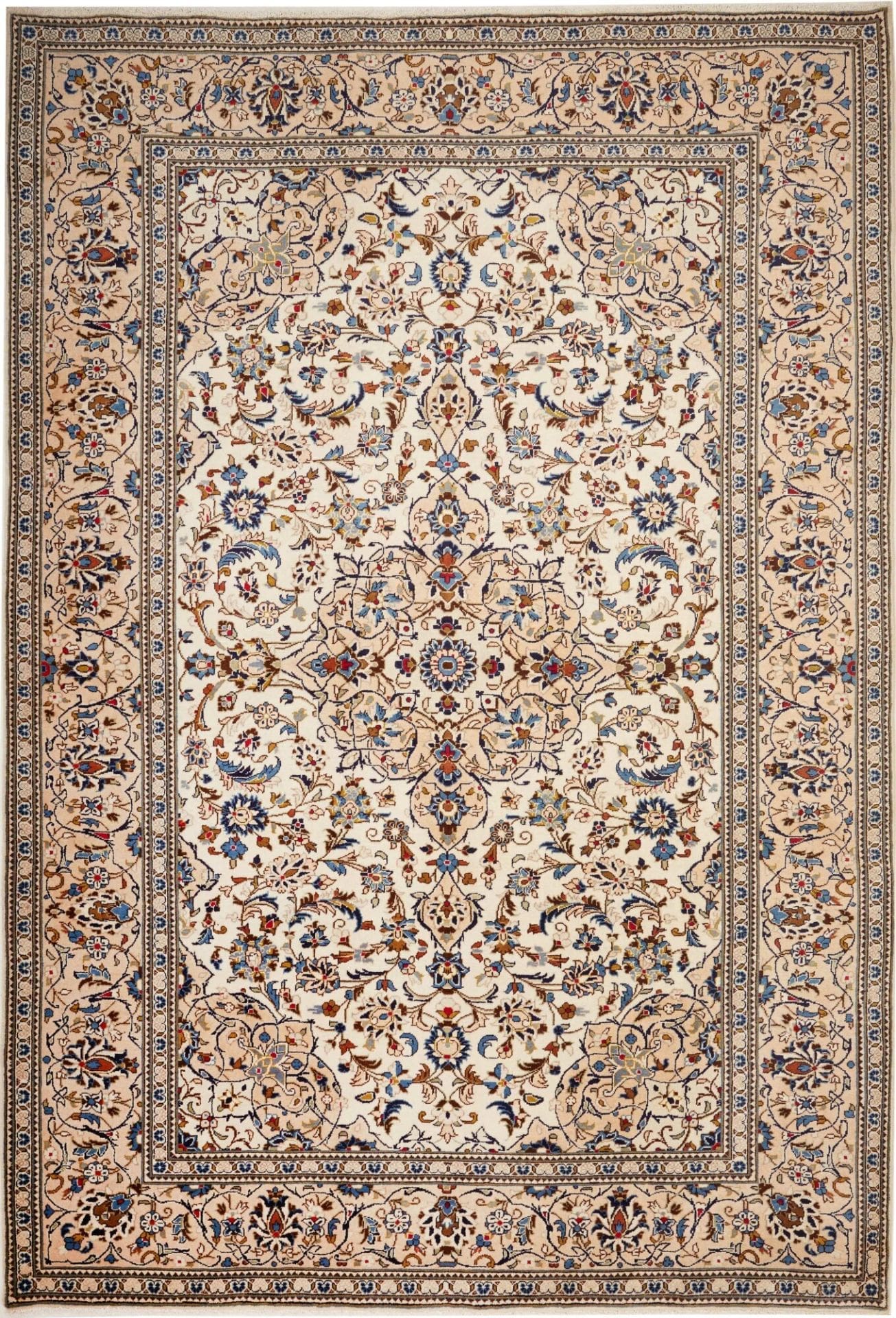 Kashan Teppich 246 x 353 cm, Schurwolle, handgeknüpft, Perserteppich