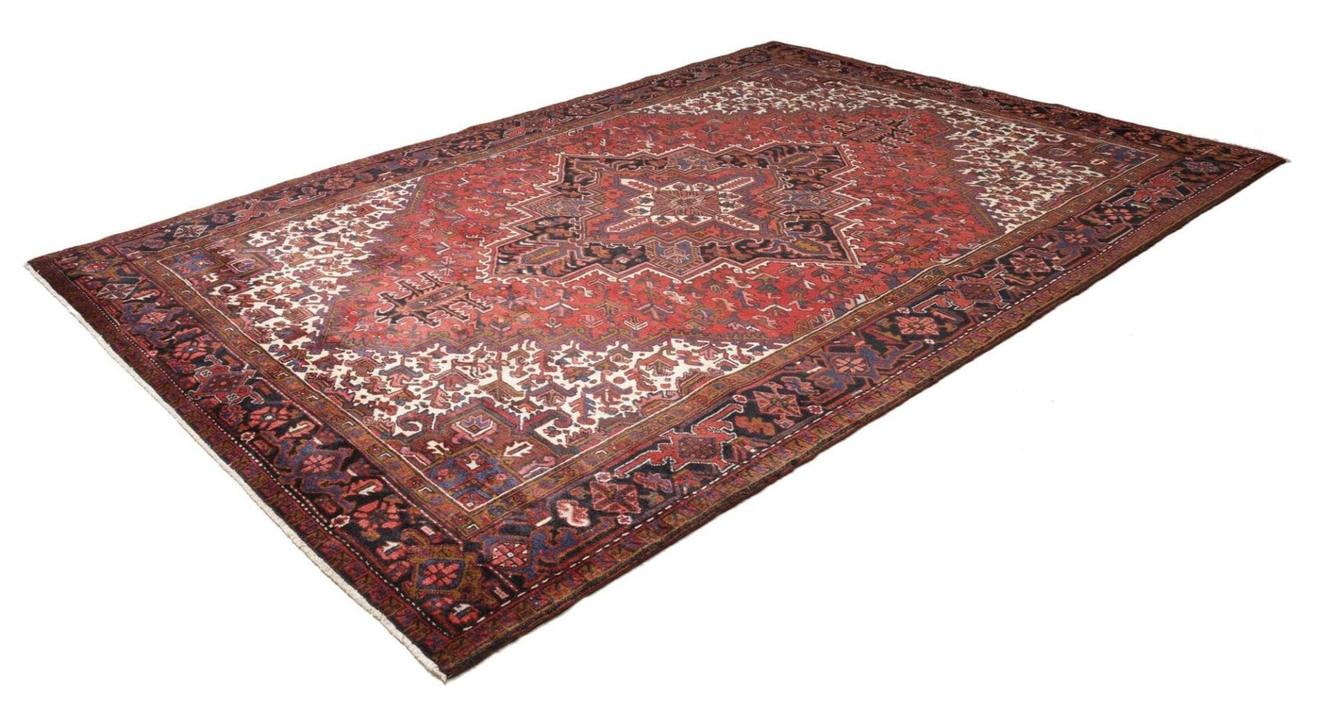 Heriz Teppich 249 x 338 cm, handgeknüpft, aus Schurwolle, Orientteppich