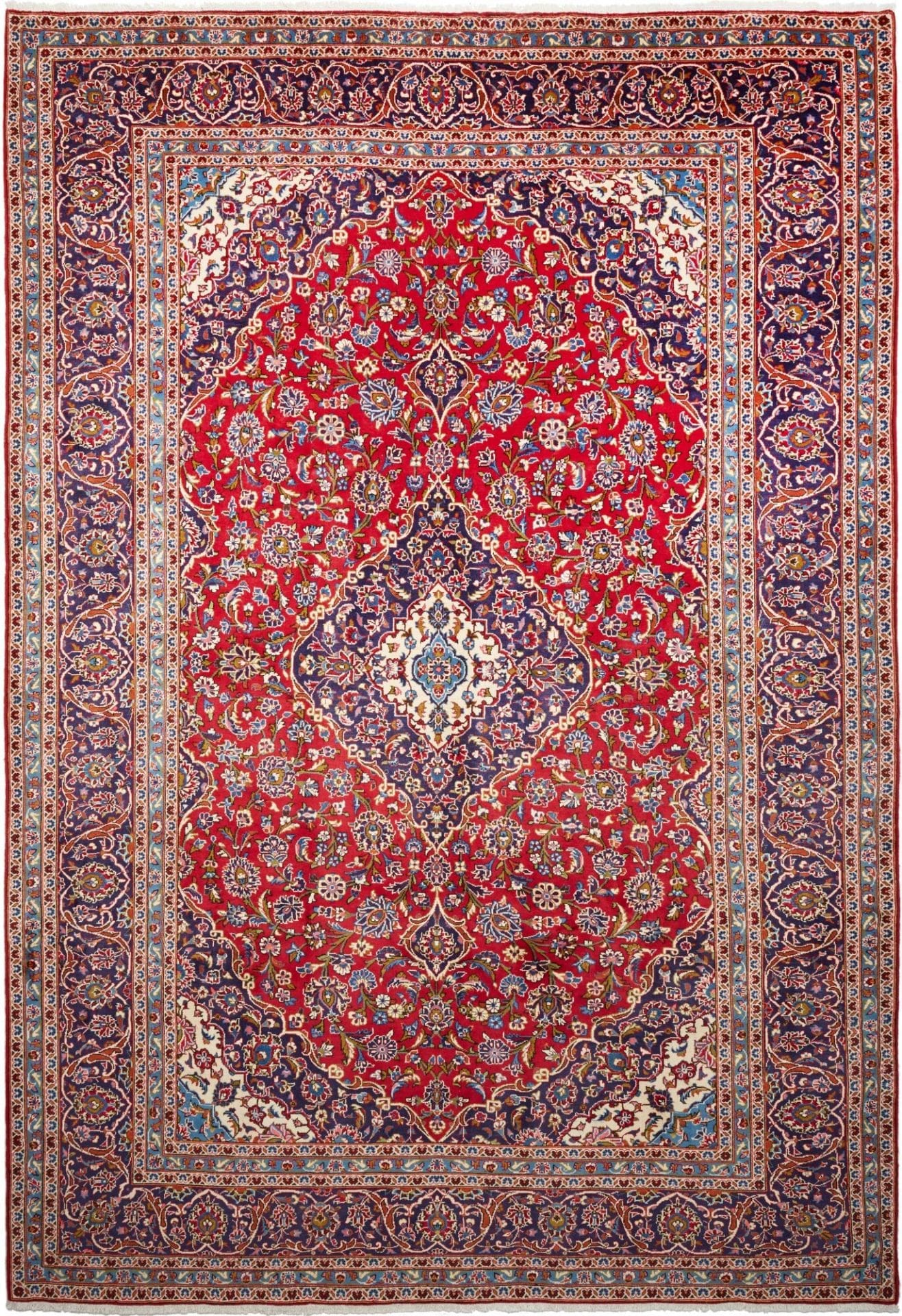 Kashan Teppich 250 x 360cm, Schurwolle, Handgeknüpft, Perserteppich