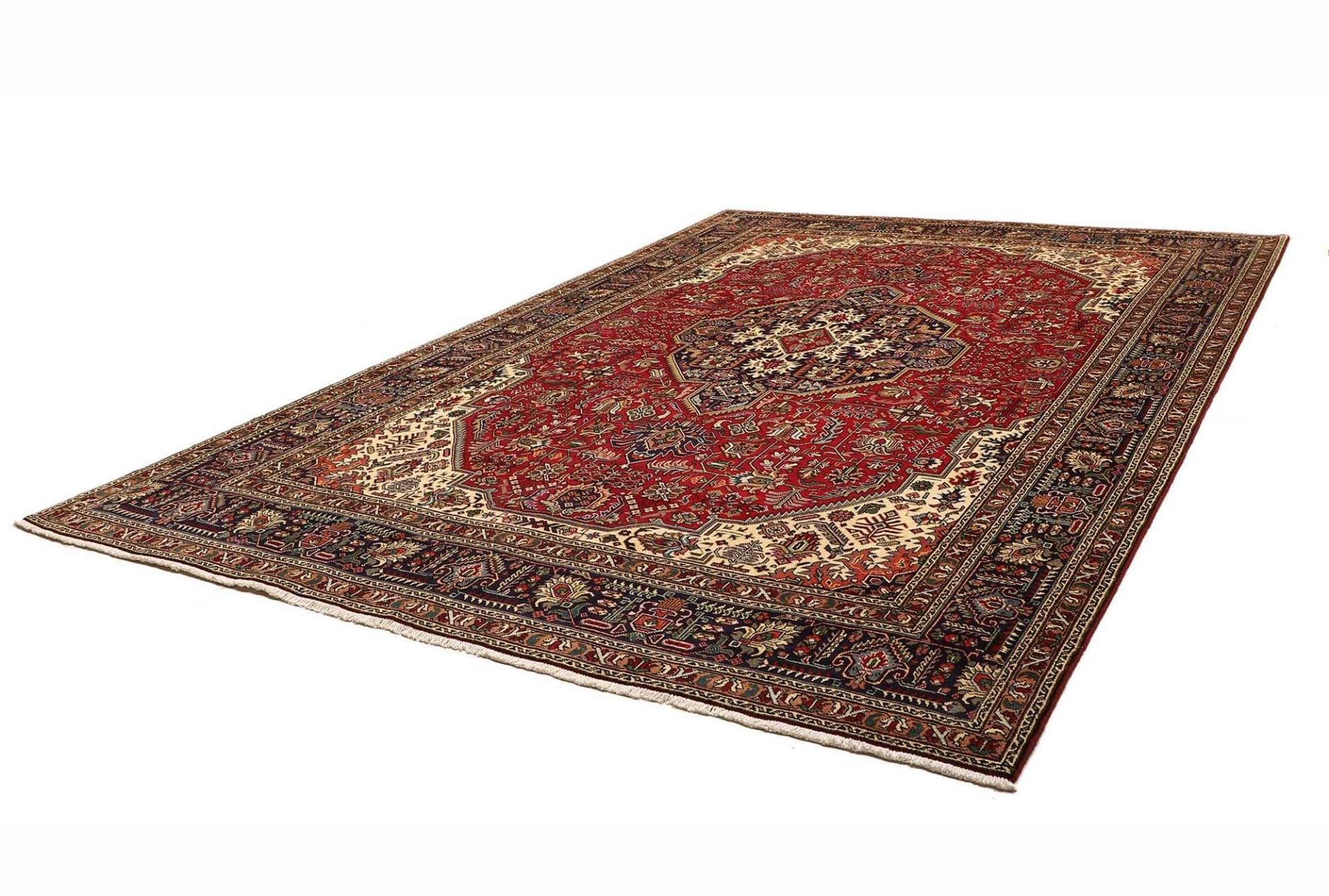 Eleganter Täbriz Teppich 251 x 343 cm, Schurwolle, handgeknüpft