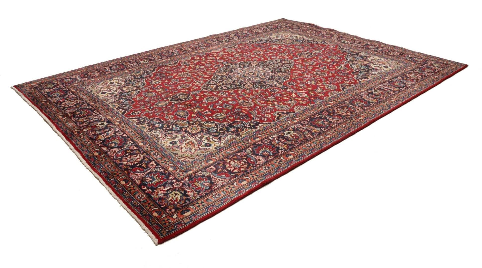 Mashad Teppich 253 x 345cm, florale Muster, Schurwolle, handgeknüpft