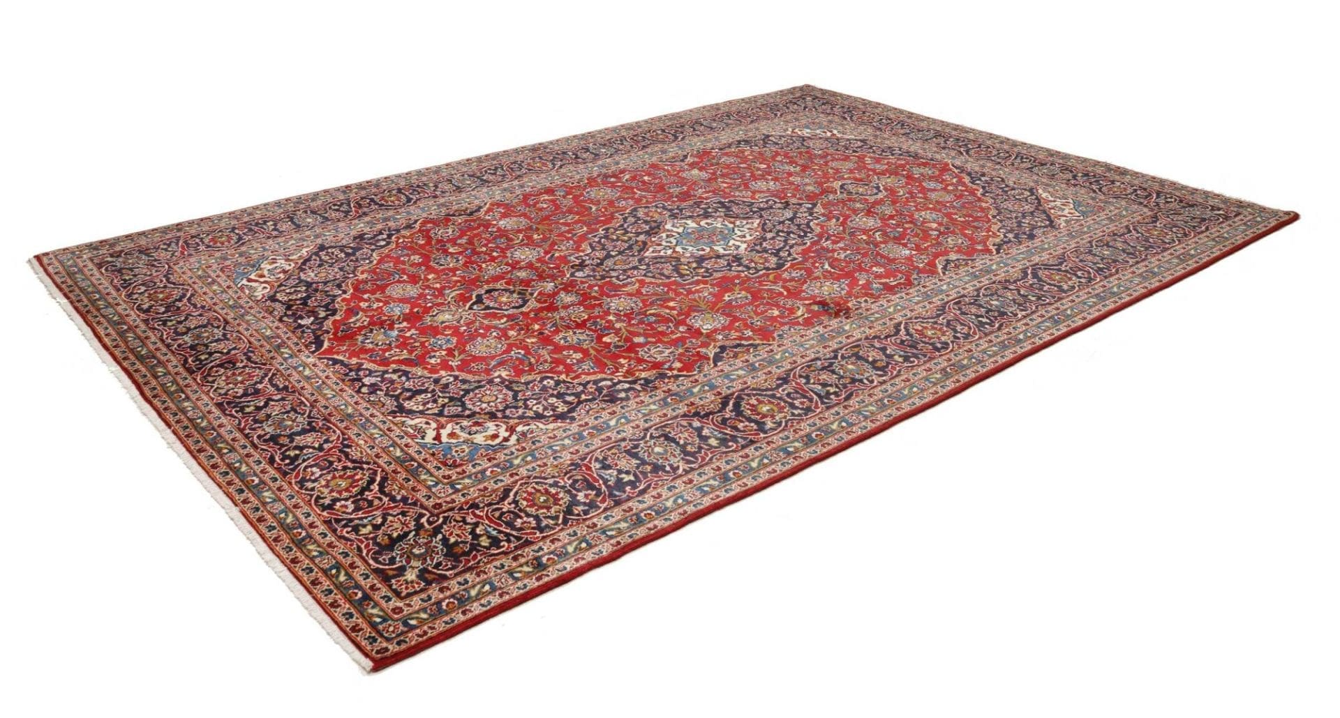 Kashan Teppich 248 x 358cm, Schurwolle, handgeknüpft, Perserteppich
