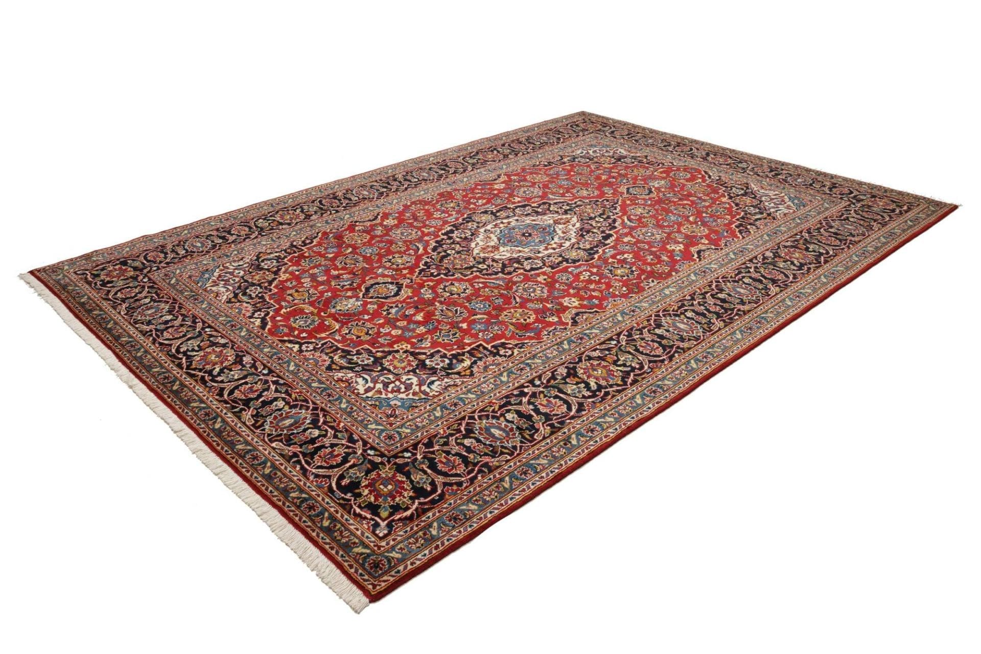 Kashan Teppich 235 x 332 cm, handgeknüpft, aus Schurwolle, Perserteppich