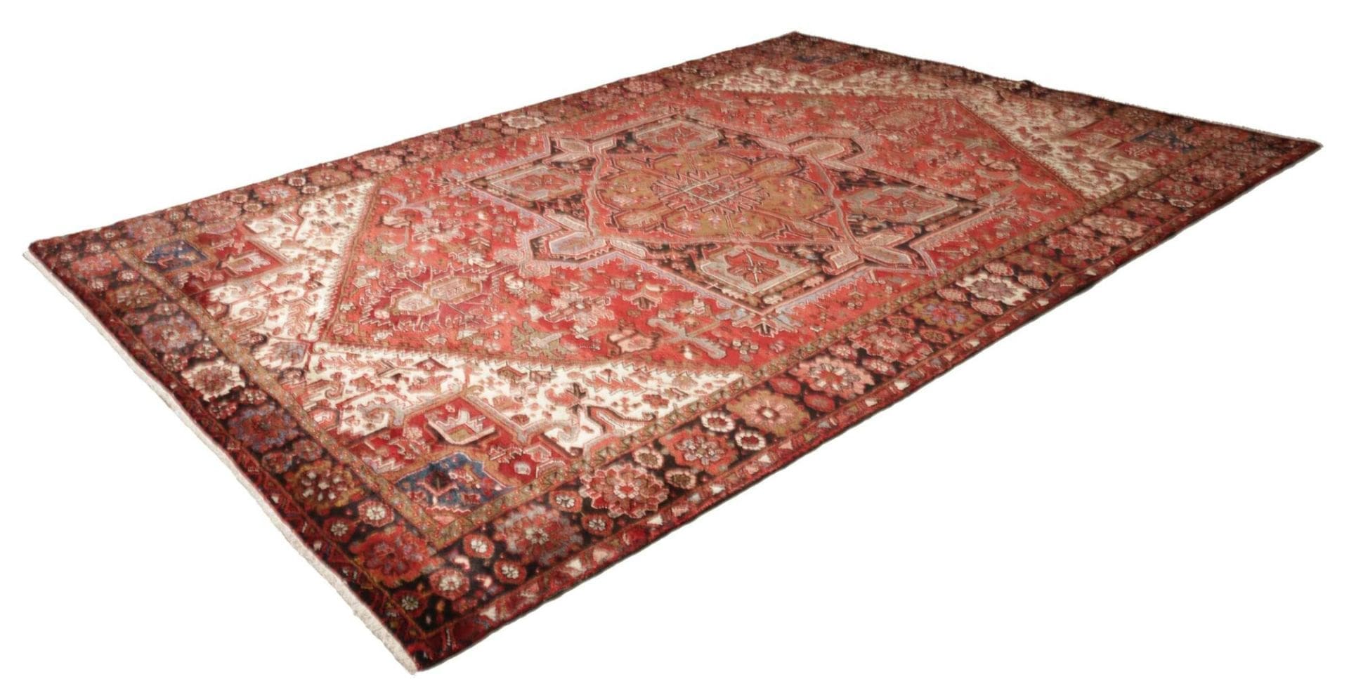 Heriz Teppich 253 x 356 cm - geometrisch, handgeknüpft, Iran