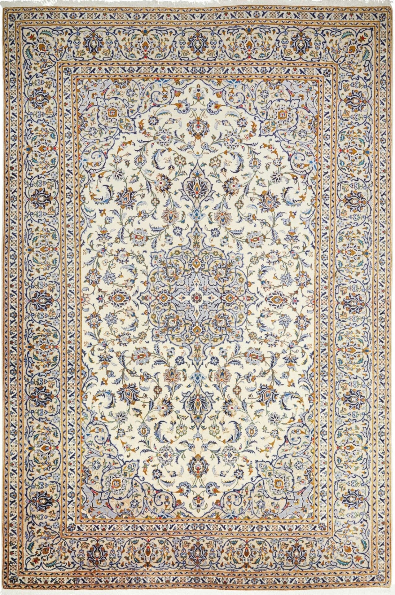 Kashan Teppich 247 x 362cm, handgeknüpft, Schurwolle, Perserteppich