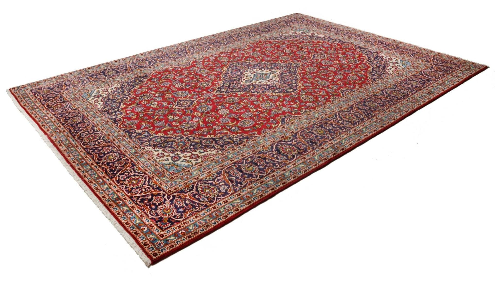 Kashan Teppich 250 x 360cm, Schurwolle, Handgeknüpft, Perserteppich