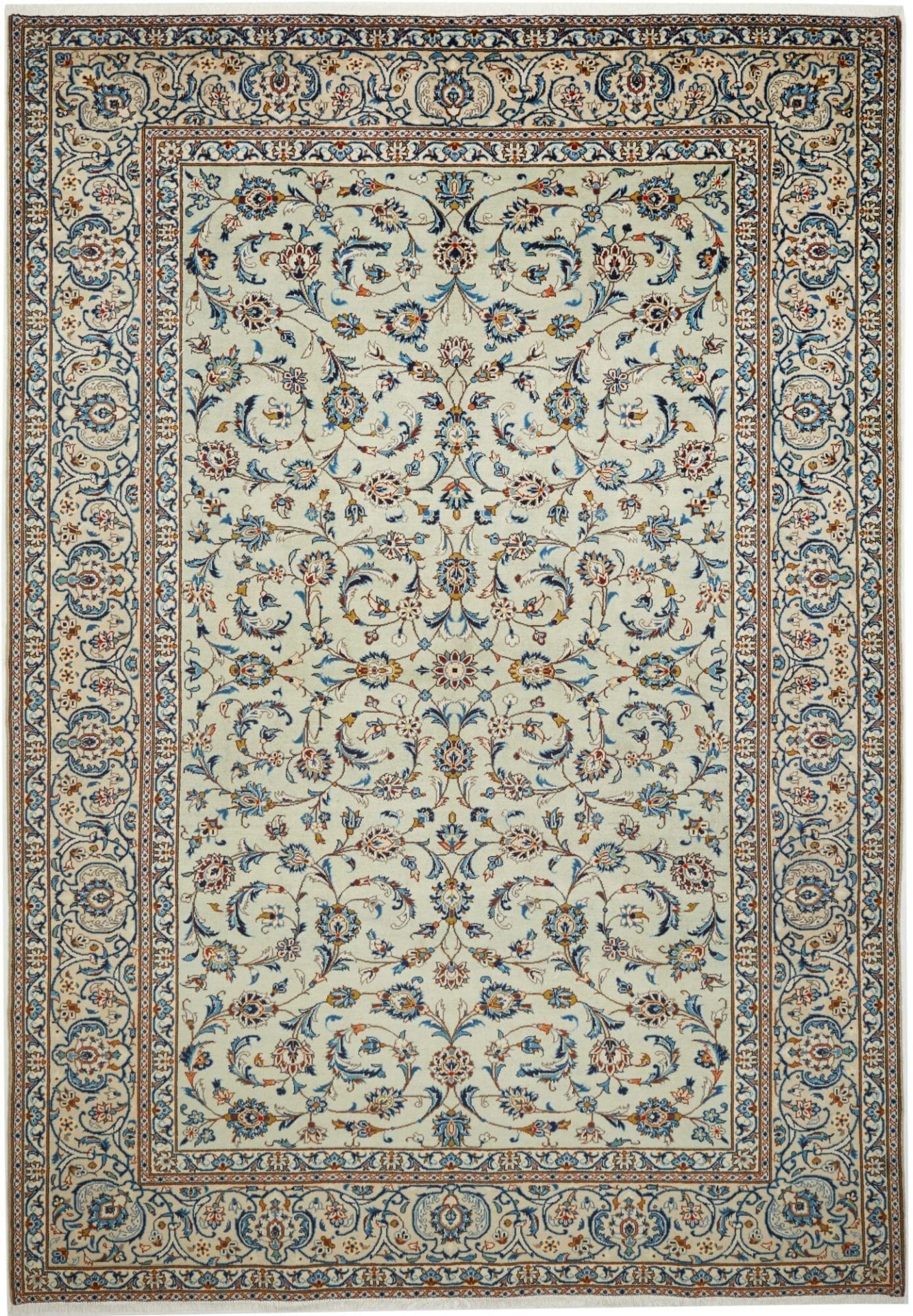 Handgeknüpfter Kashan Teppich 246 x 350cm - Schurwolle - Perserteppich h1
