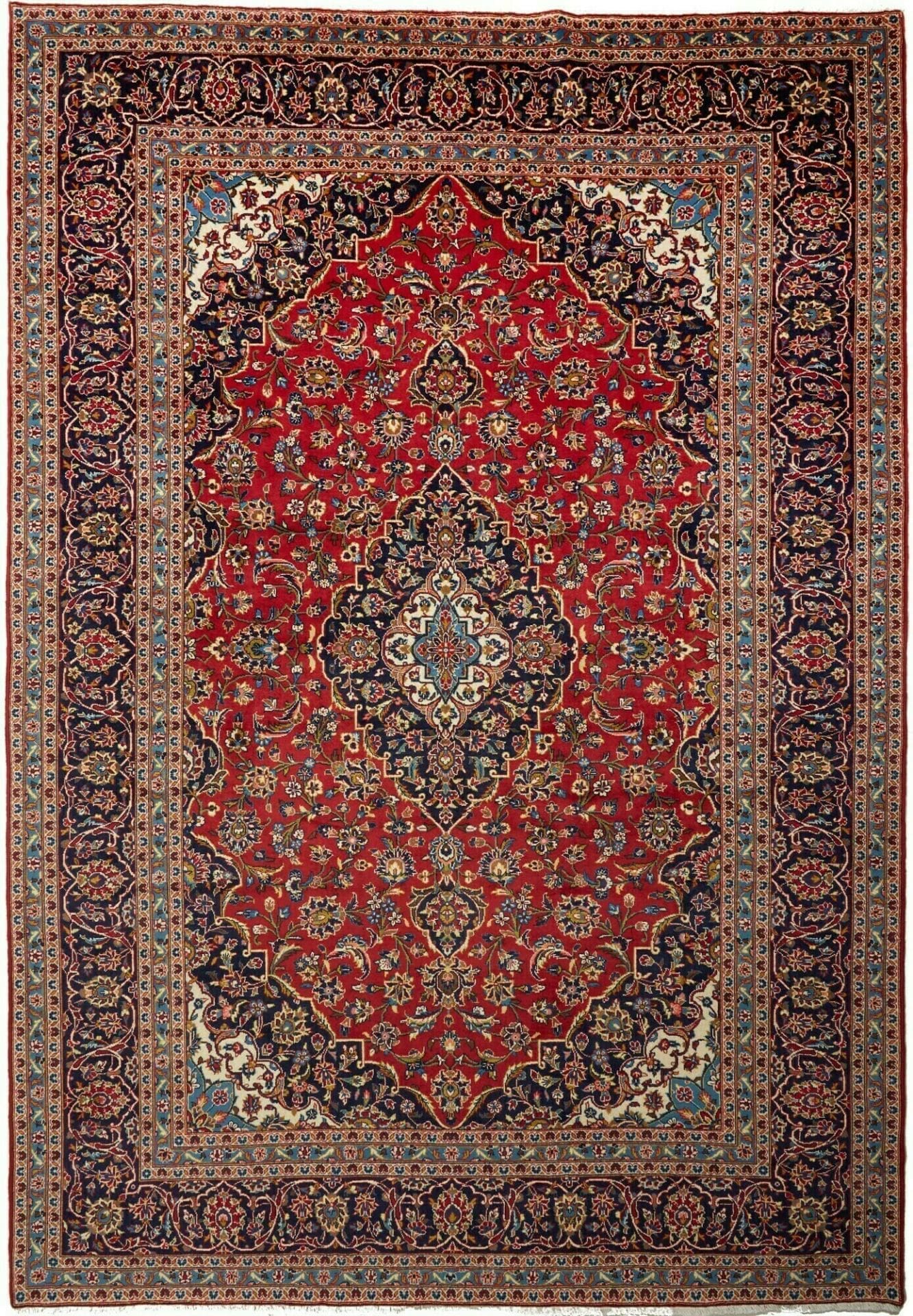 Kashan Teppich 248 x 355 cm – handgeknüpft, Perserteppich, Wolle