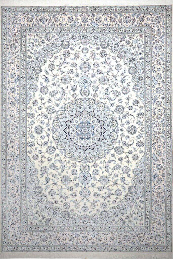Nain Teppich 265x369cm, florale Muster, Schurwolle, handgeknüpft