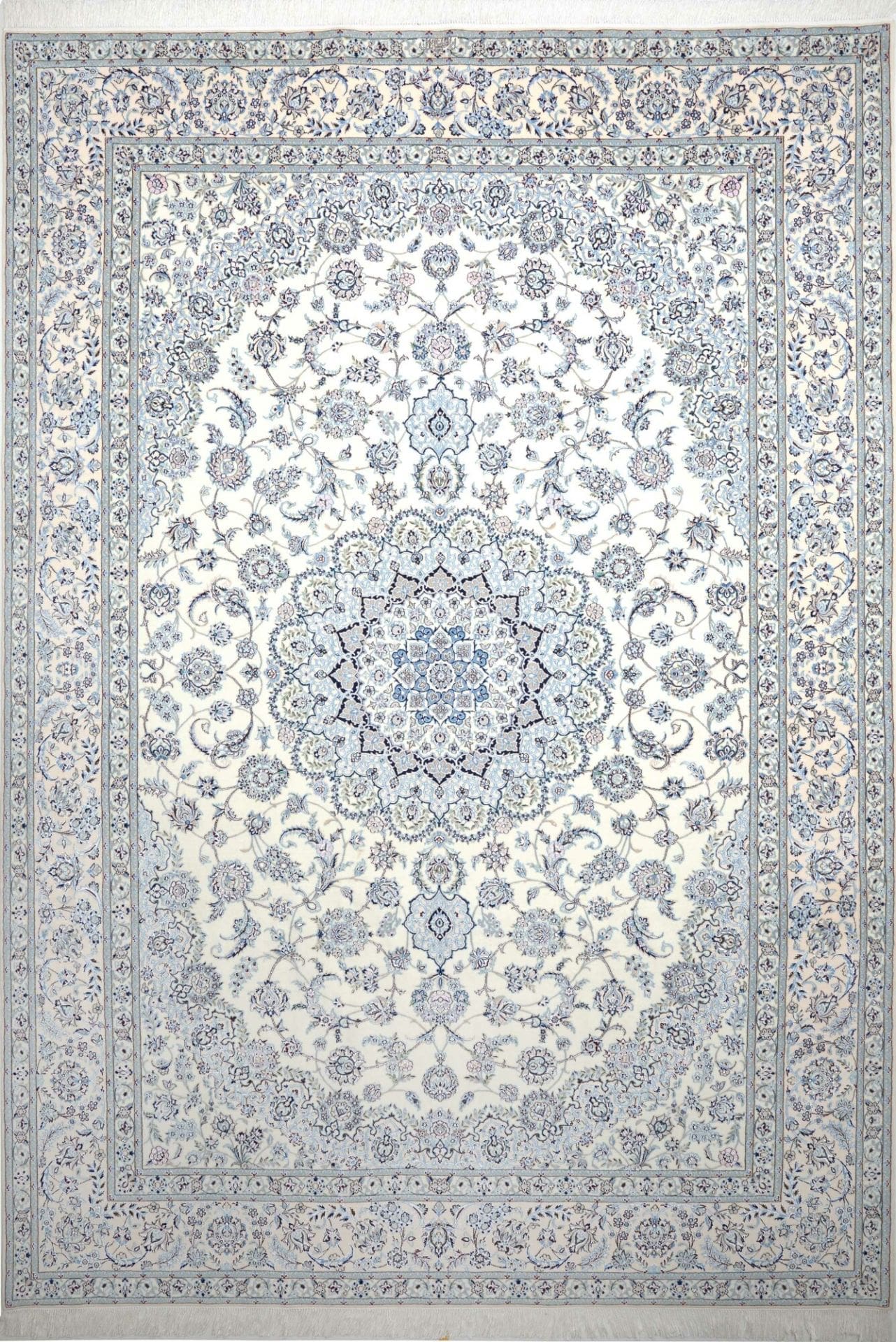 Nain Teppich 265x369cm, florale Muster, Schurwolle, handgeknüpft