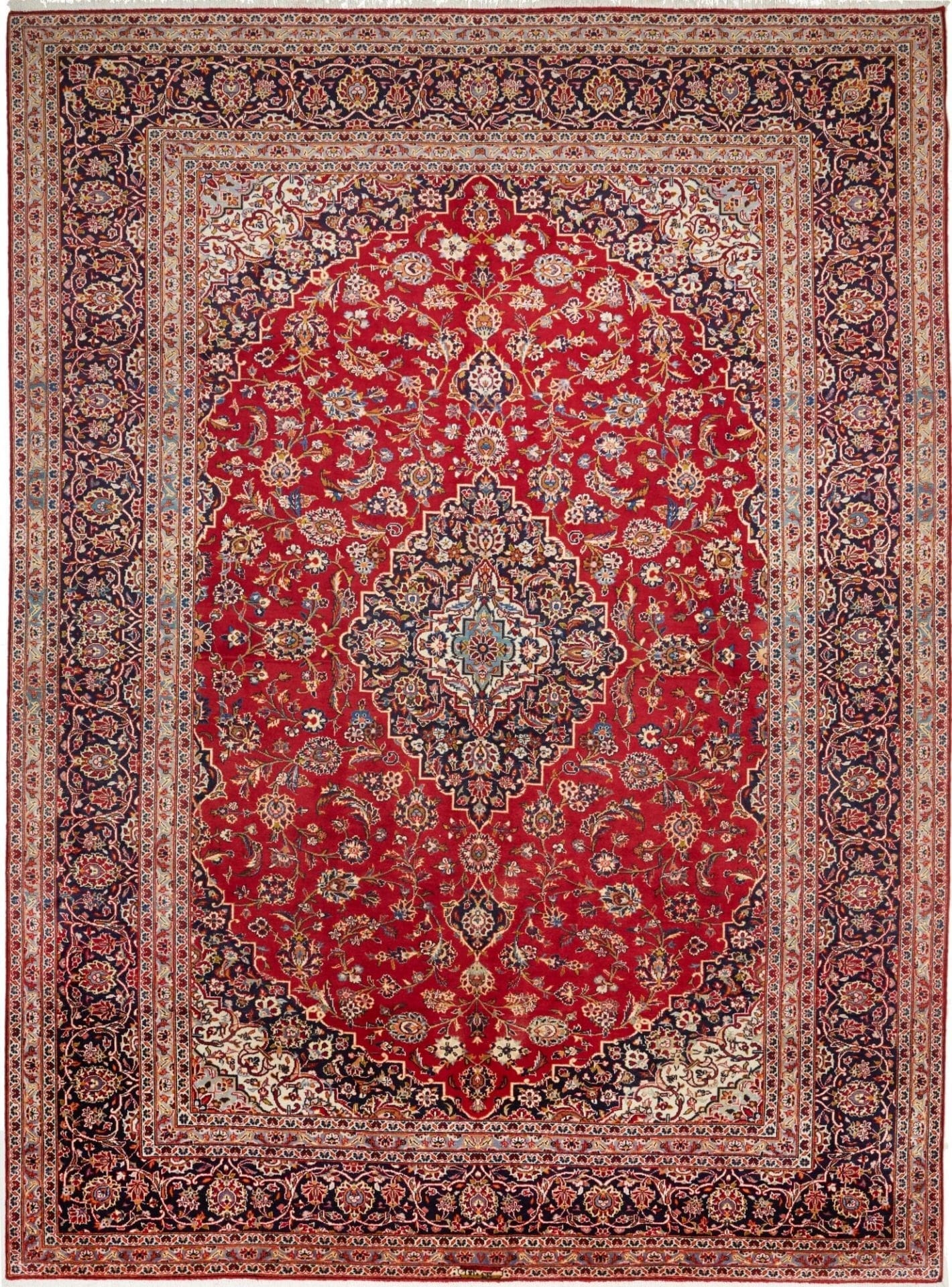 Kashan Perserteppich 255 x 348cm, Schurwolle, handgeknüpft