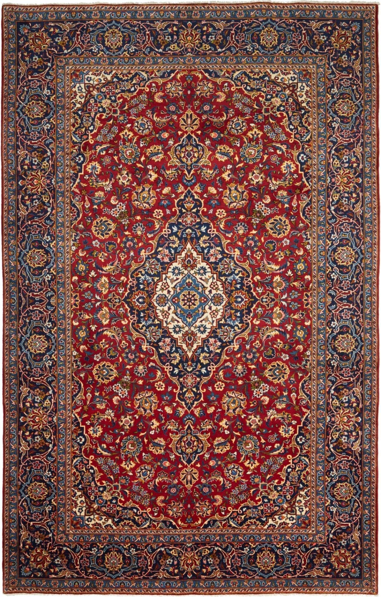 Kashan Teppich 233 x 354cm, handgeknüpft, Wolle, Perserteppich