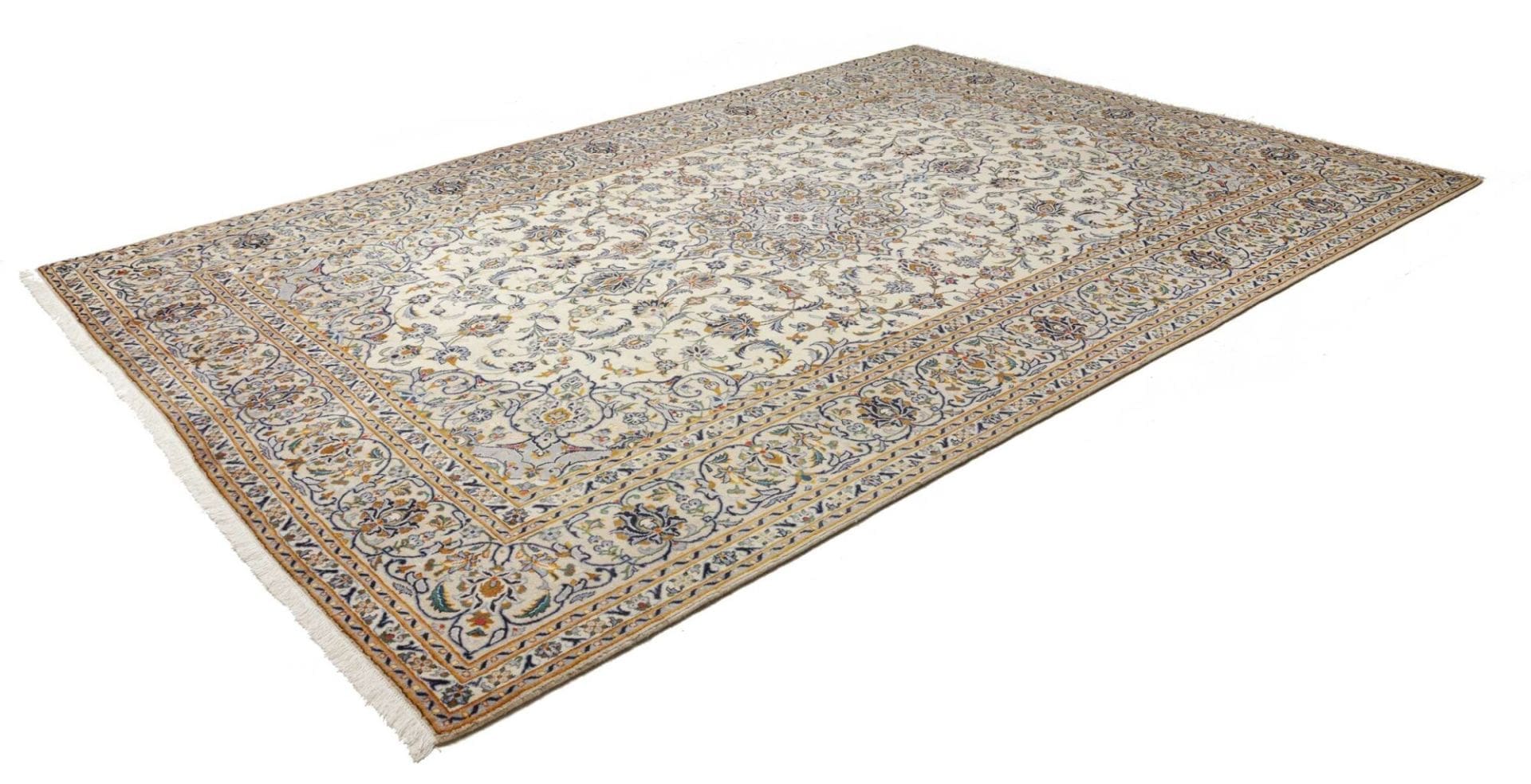 Kashan Teppich 247 x 362cm, handgeknüpft, Schurwolle, Perserteppich