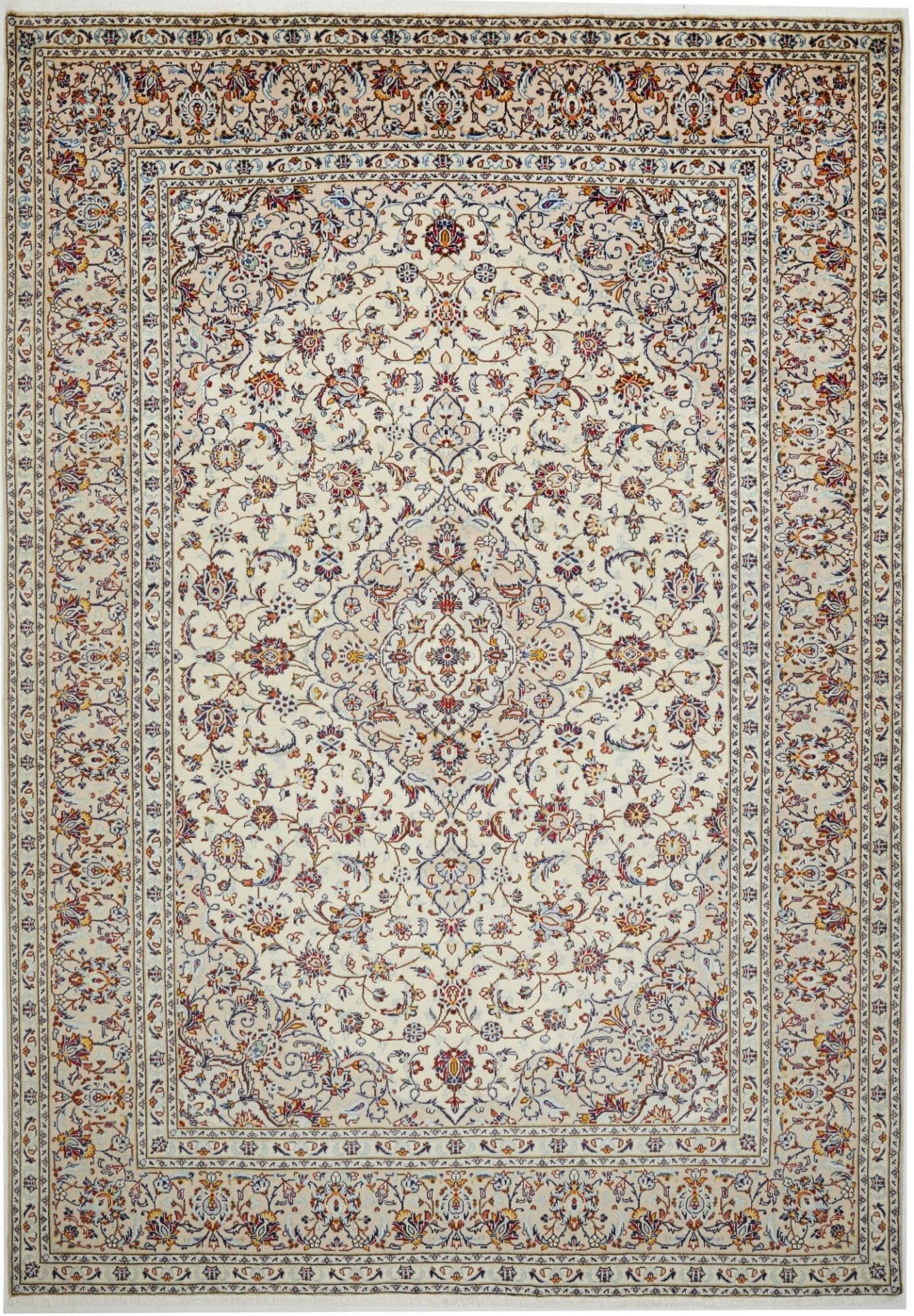Kashan Teppich 253 x 356cm, handgeknüpft, aus Schurwolle, Perserteppich